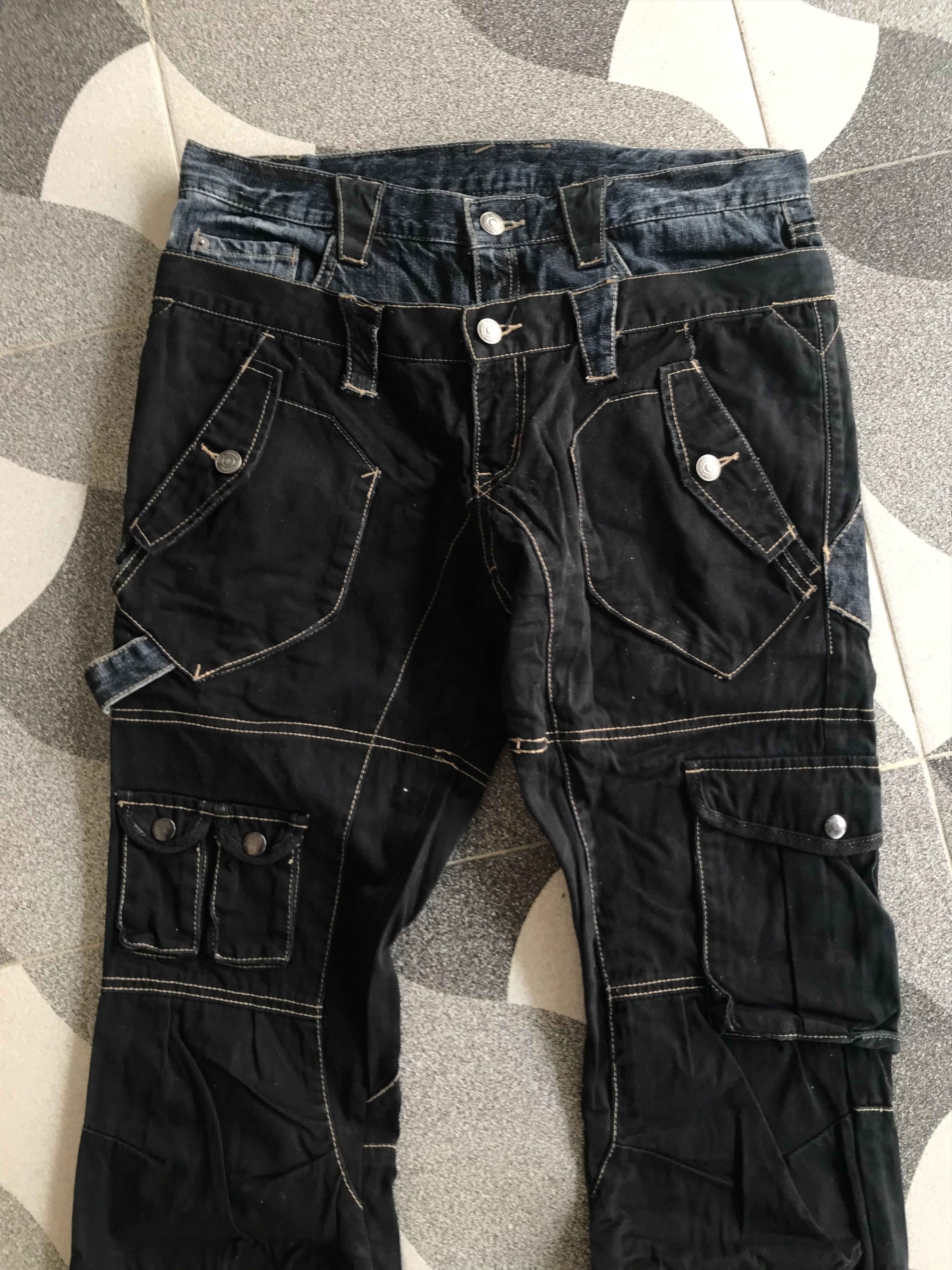 PPFM Y2K PPFM Double Waist Multipocket Cargo Pants Size US 34 / EU 50 - 3 Thumbnail