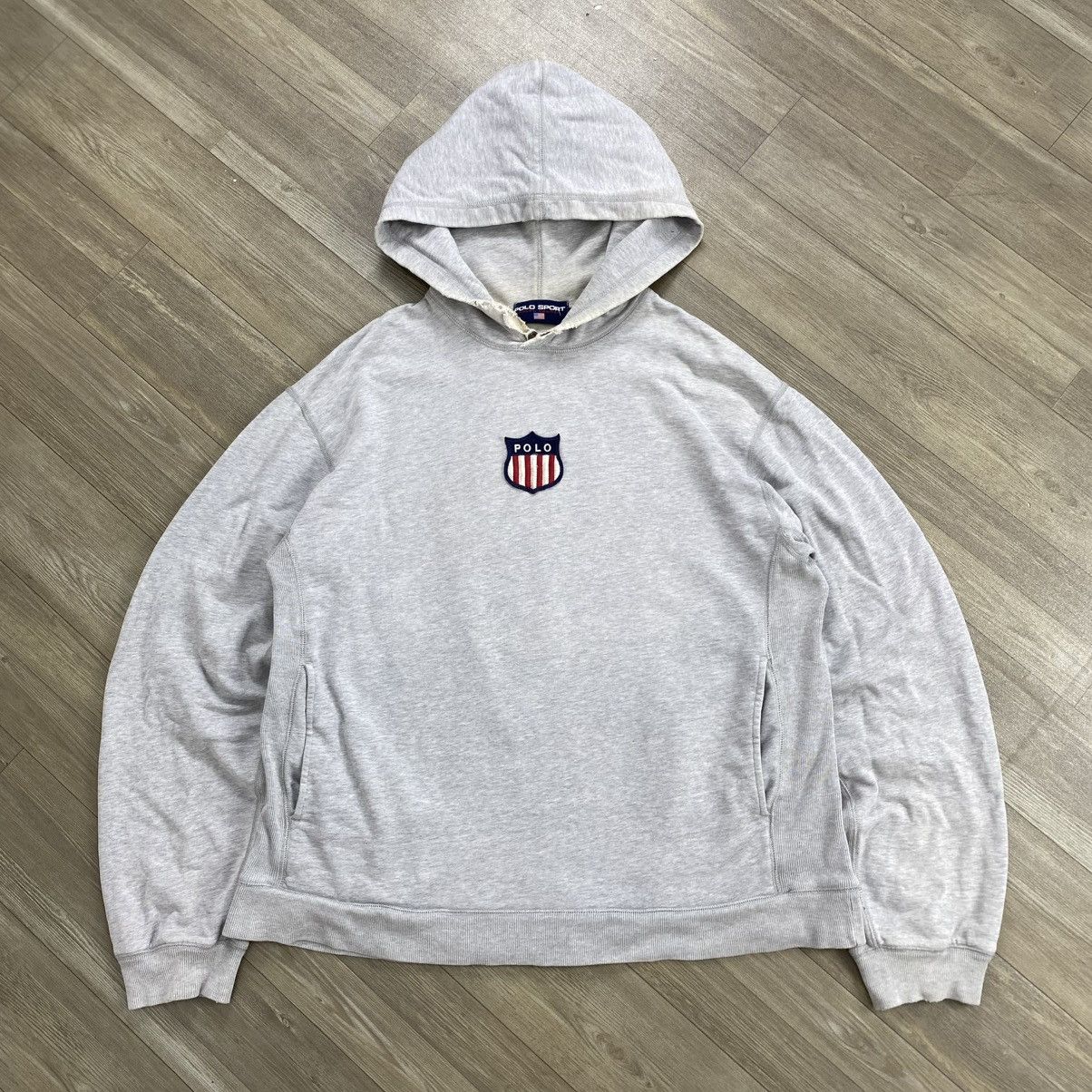 Polo Ralph Lauren Vintage Polo Sport Ralph Lauren Kswiss Logo Destroyed Hoodie Size US L / EU 52-54 / 3 - 1 Thumbnail