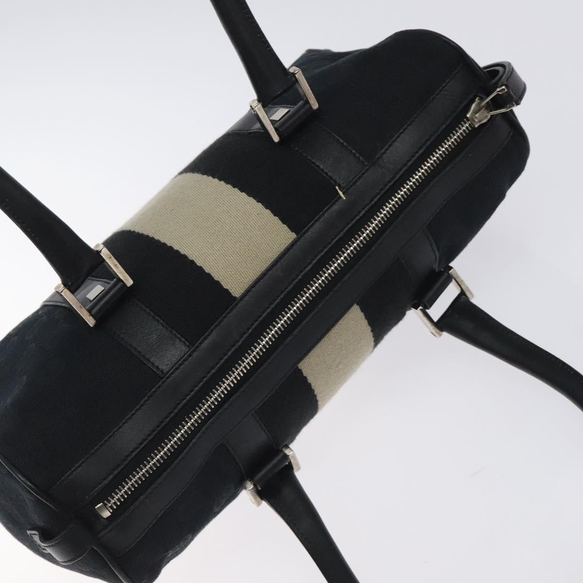 Gucci GUCCI GG Canvas Sherry Line Hand Bag Black Silver 000 0851 Size ONE SIZE - 6 Thumbnail
