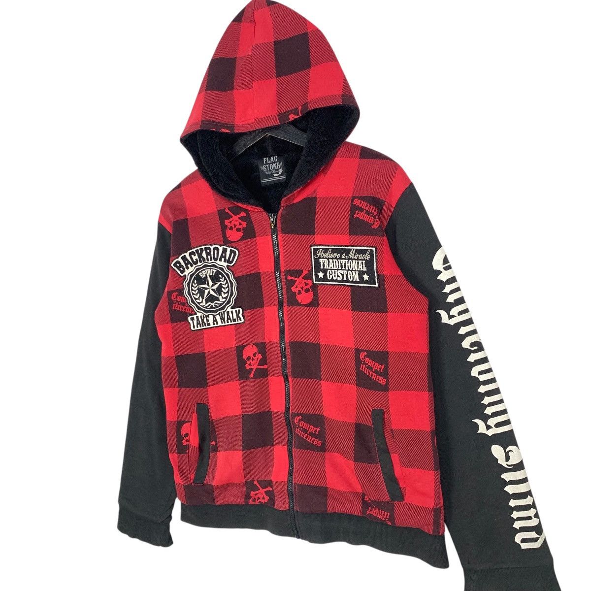 If Six Was Nine Vintage Flag Stone Japanese Brand Hoodie Big Logo Skulls Size US S / EU 44-46 / 1 - 4 Thumbnail