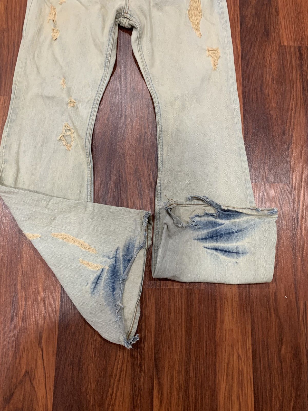 GOA Vintage Distressed Flared Goa Jeans Size 34" / US 12 / IT 48 - 3 Thumbnail