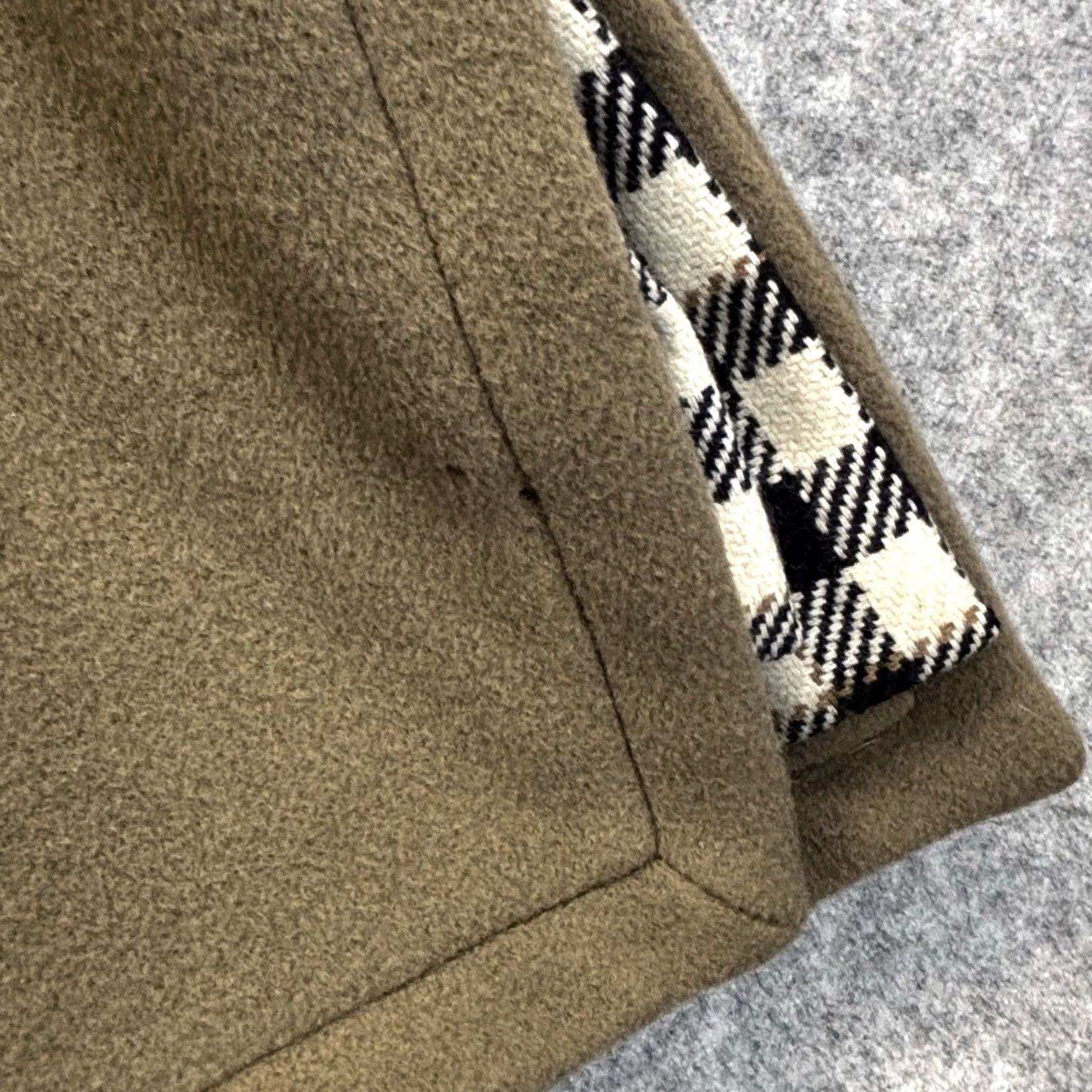 Valentino VINTAGE Valentino Jacket Coat Wool Open Front Khaki Brown UK10 / IT44 3/4 Sleeve Women’s / Mens? (No) Size L / US 10 / IT 46 - 7 Thumbnail