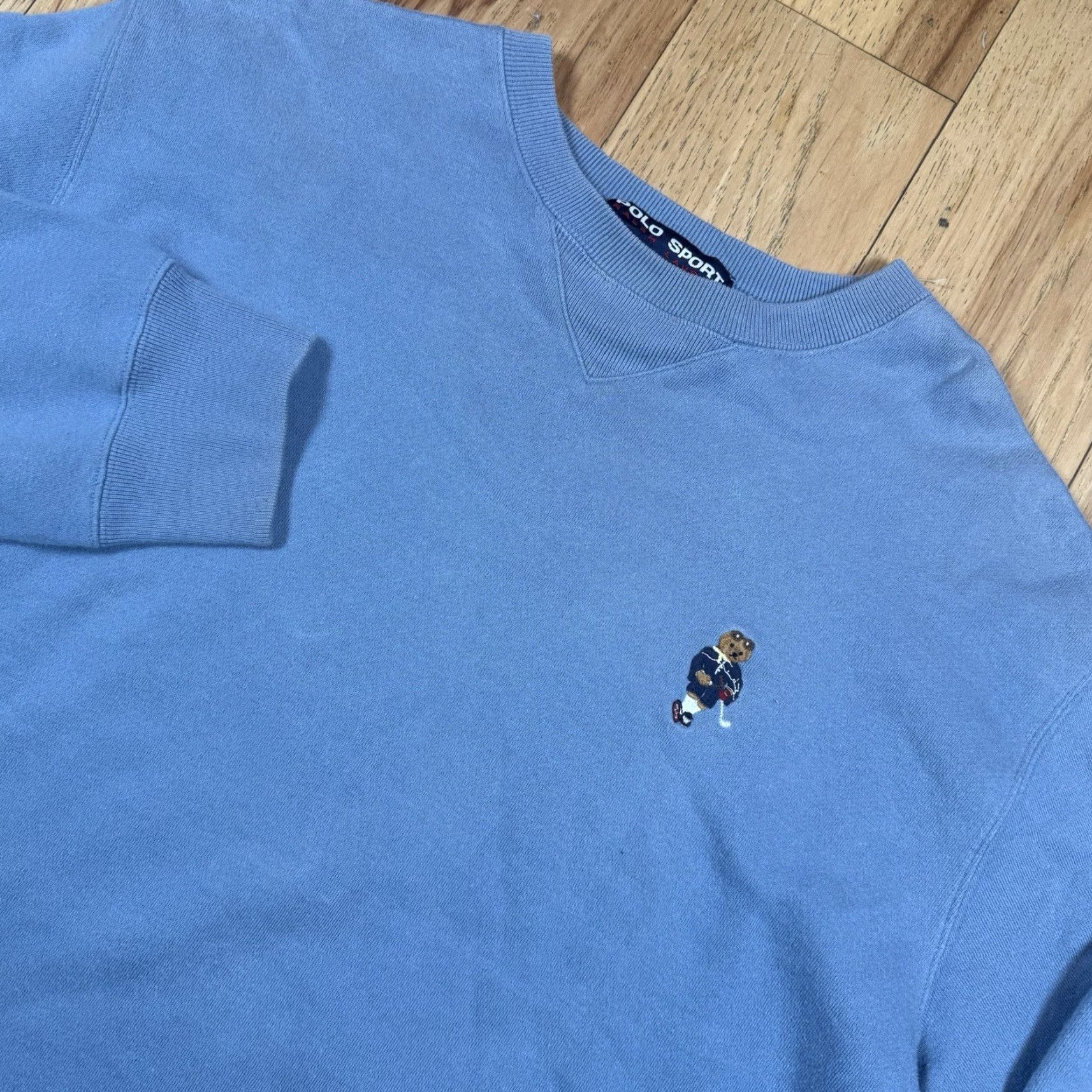 Polo Ralph Lauren VINTAGE Polo Ralph Lauren Sport Golf Bear Sweatshirt Mens Large Crew Neck Blue L Sports Golf Bear Crew Neck Pullover Mens Pullover Sweatshirt Size US L / EU 52-54 / 3 - 2 Thumbnail