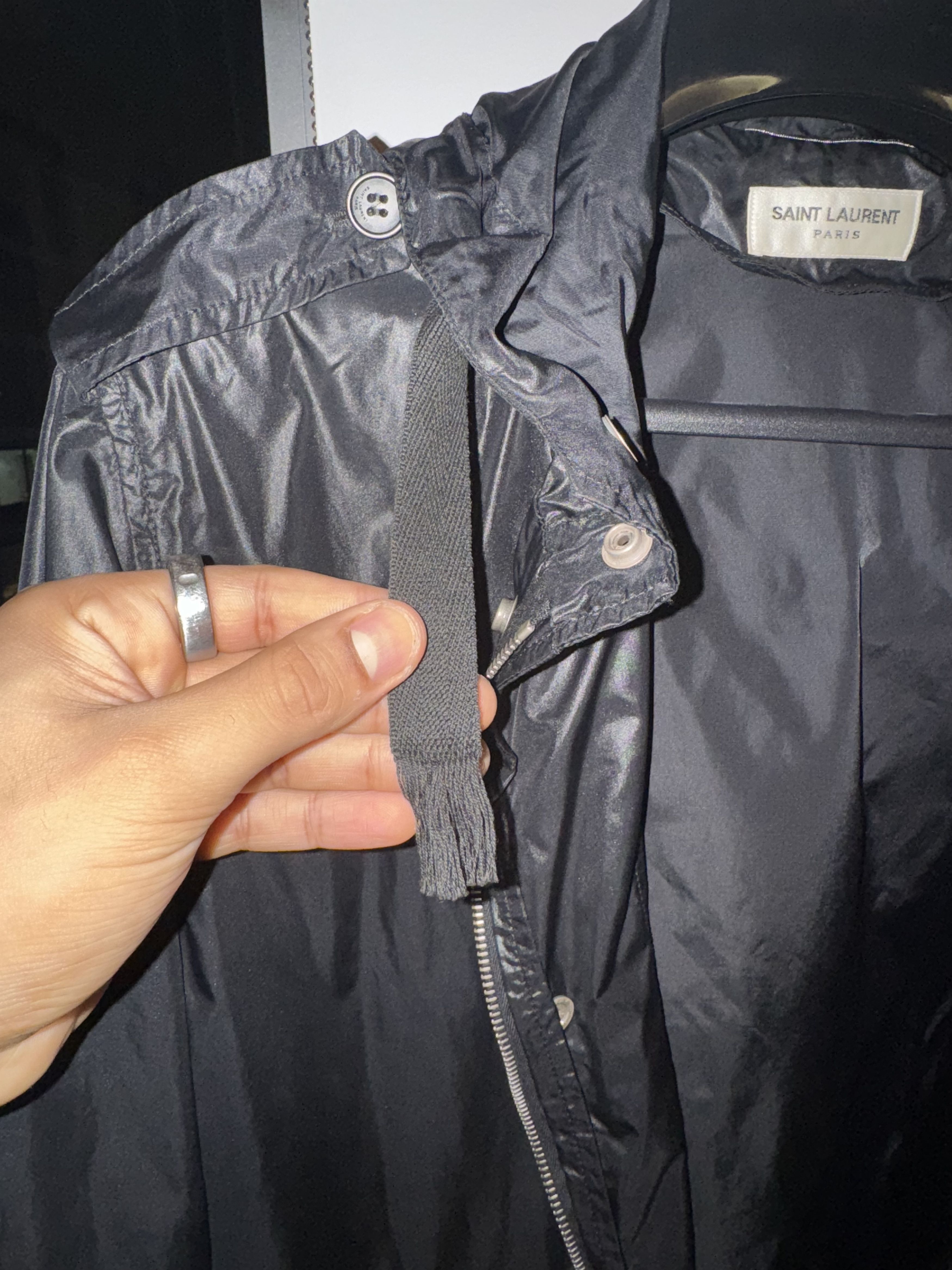 Saint Laurent Paris Saint Laurent Paris Hedi Slimane Waxed Nylon Jacket Size 48 Size US M / EU 48-50 / 2 - 3 Thumbnail