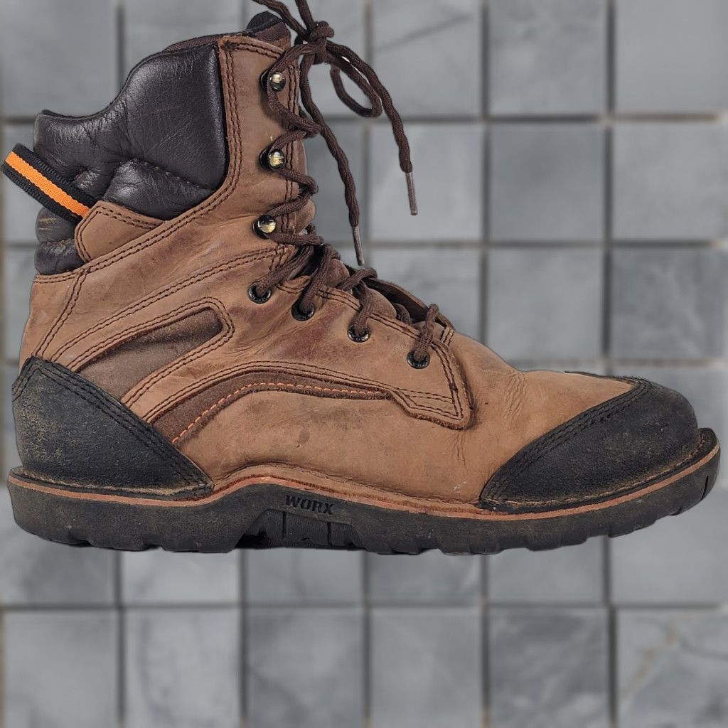 Vintage WORX Talus 6” Steel Toe Work Boots Brown 11WW/44.5 Men Boots Leather Slip Resistant Combat Size US 11 / EU 44 - 1 Thumbnail