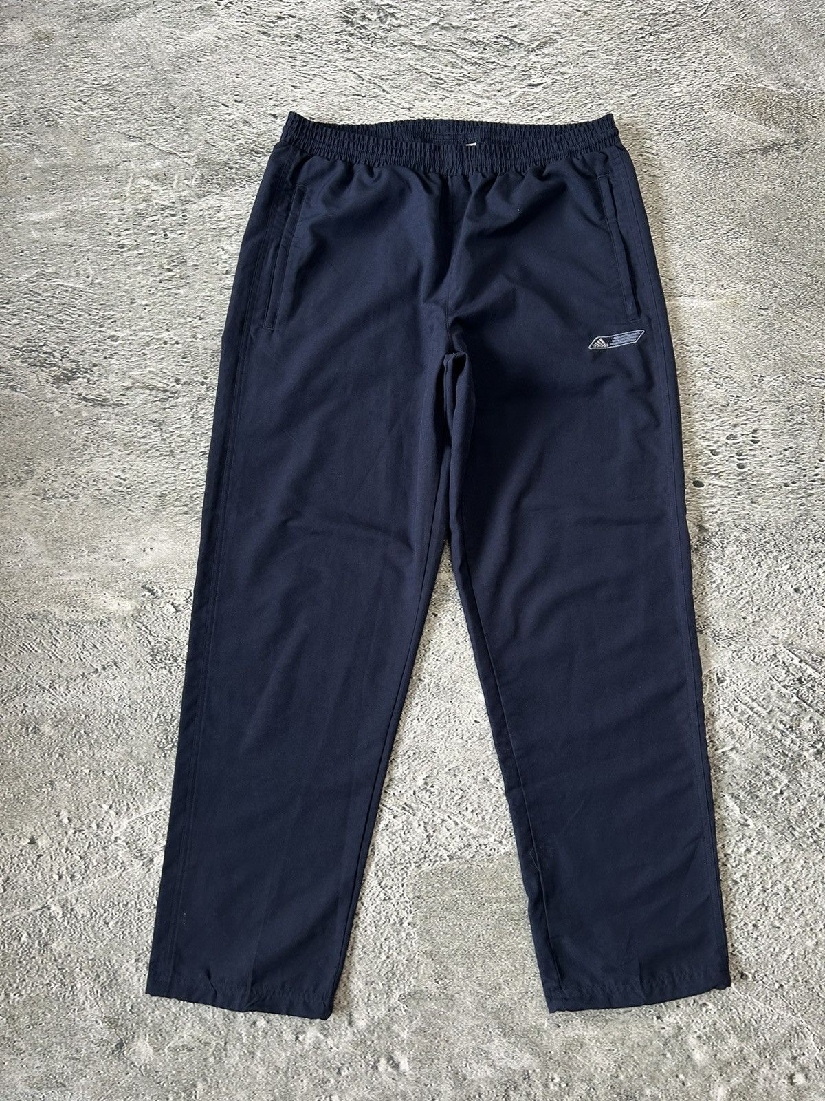 Adidas × Vintage Adidas vintage navy track pants small logo 2000s drill Y2K Size US 30 / EU 46 - 1 Thumbnail