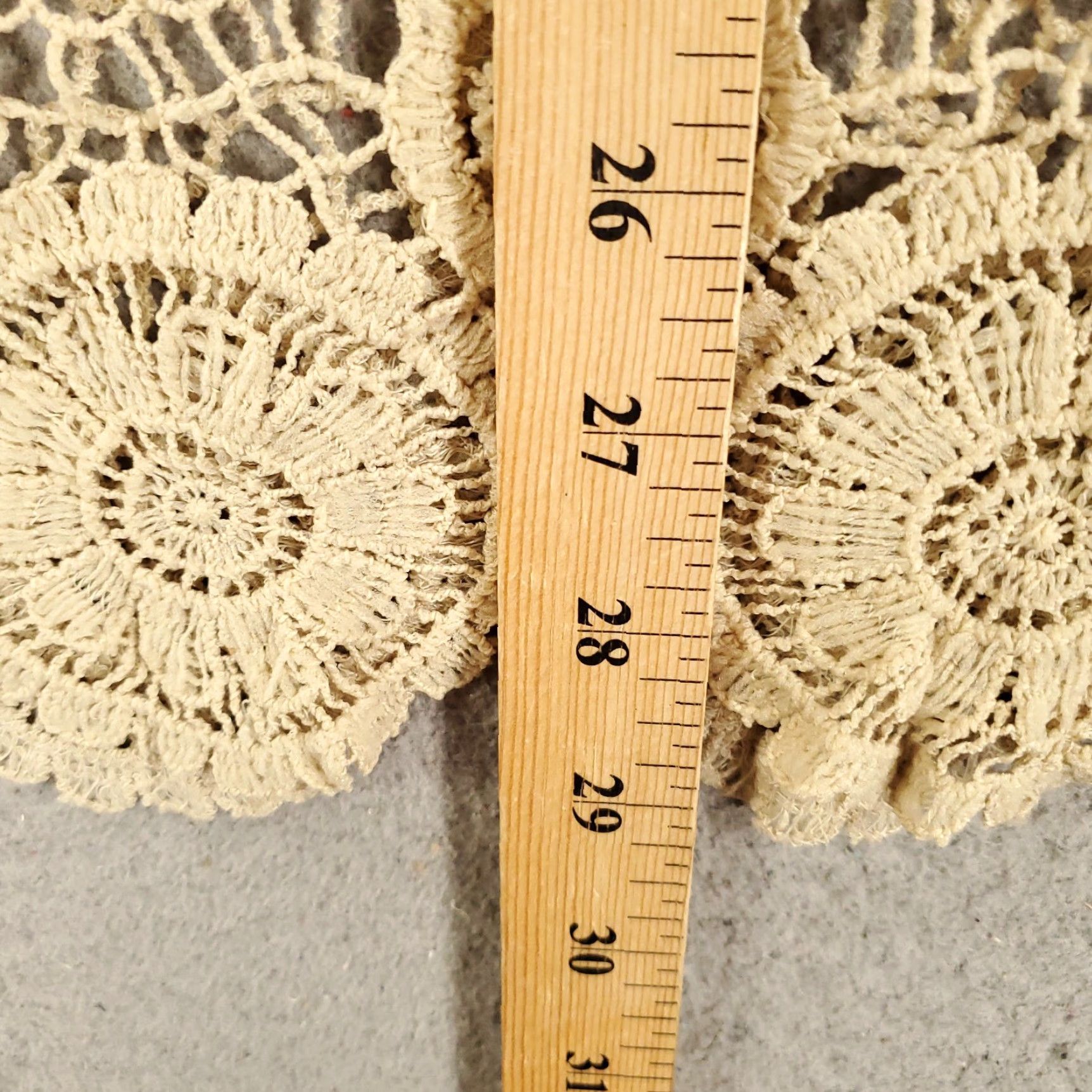 Vintage Calessa Blouse Womens L Ivory Open Lace Sheer Scalloped Hem Pullover Boho Shirt Tunic Casual Size L / US 10 / IT 46 - 3 Thumbnail