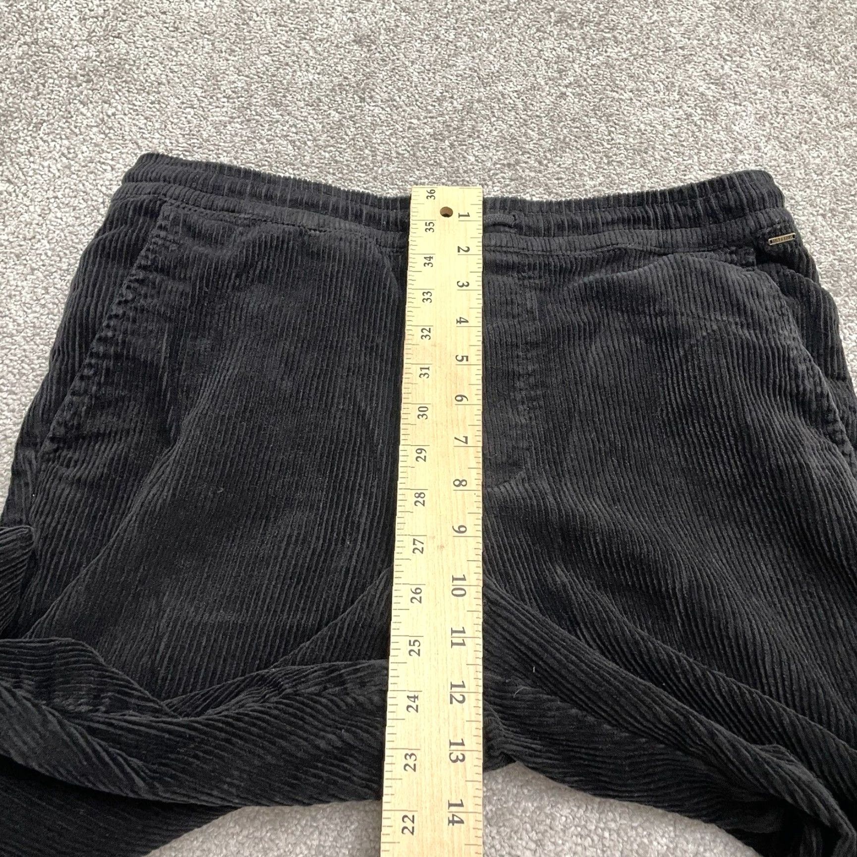 ONLY & SONS Only and Sons Corduroy Pants Mens 35x26 Black Straight Leg Organic Cotton Medium Size US 31 - 6 Thumbnail