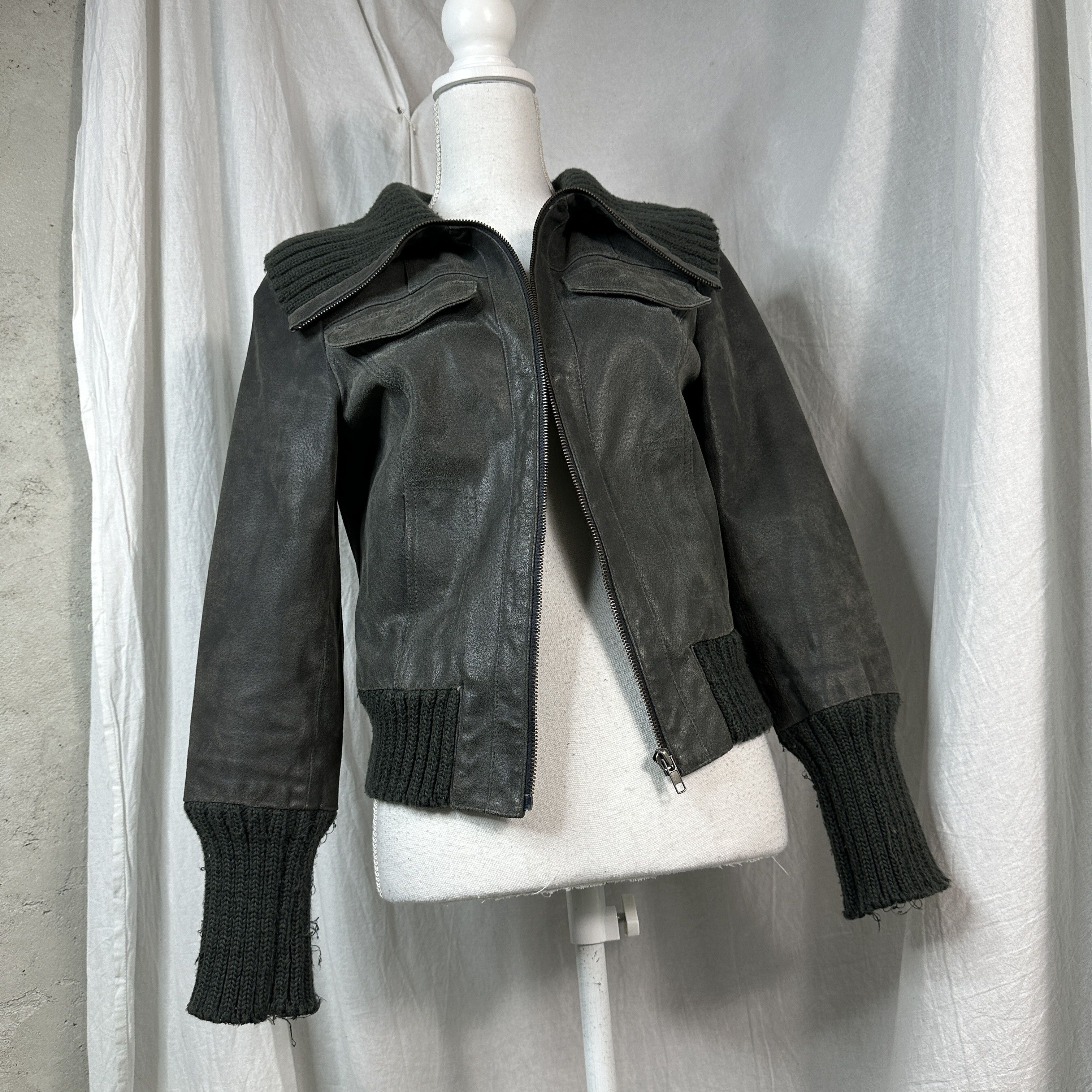 Vintage Vintage Big Collar Leather Jacket Size M / US 6-8 / IT 42-44 - 4 Thumbnail