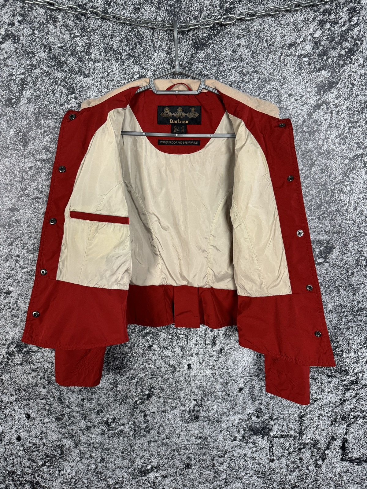 Barbour Barbour Featherweight Peplum Waterproof Jacket Red UK 10 Size M / US 6-8 / IT 42-44 - 6 Thumbnail