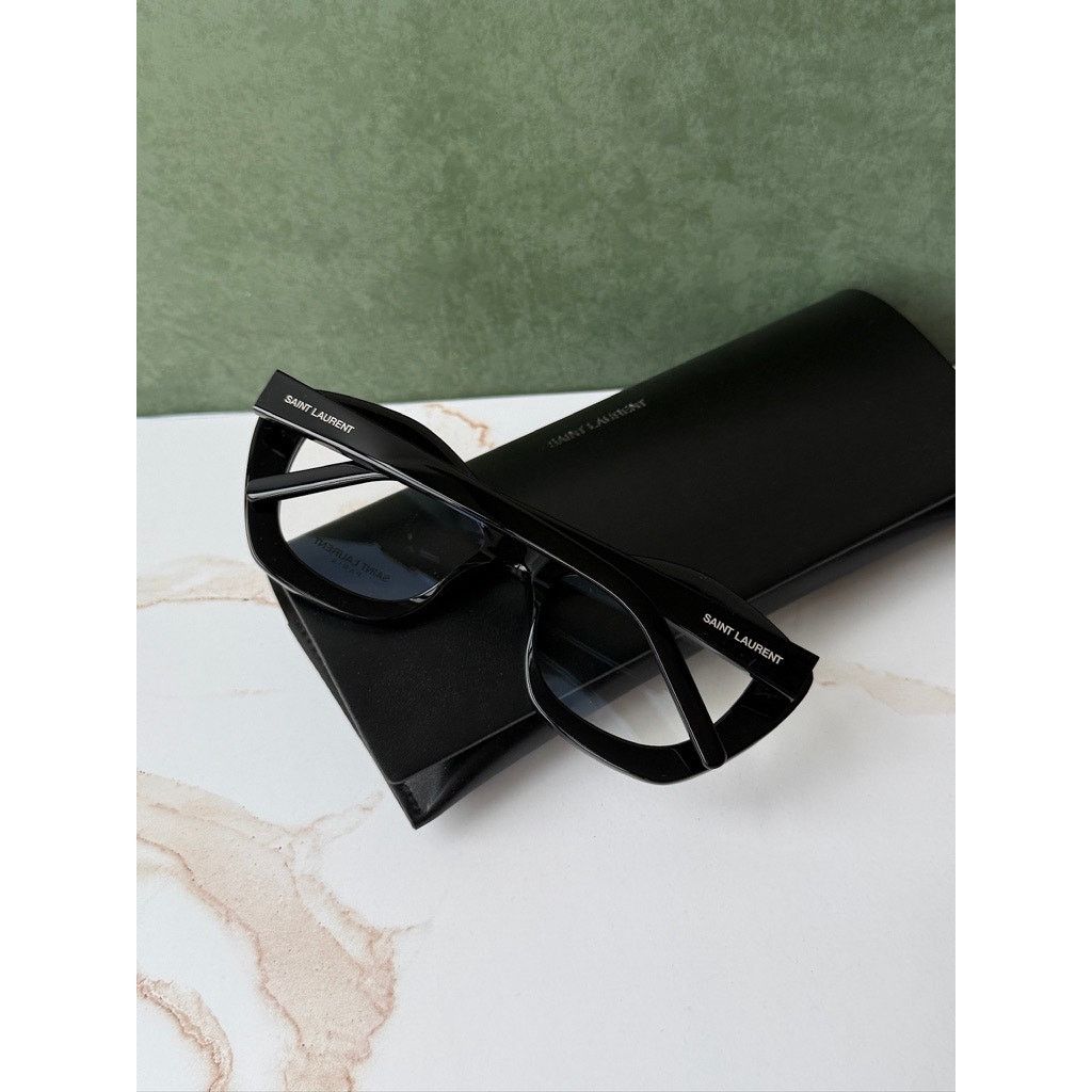 Saint Laurent Paris NEW Saint Laurent SL68 OPT Black Thick Rim Eyeglasses Frames Size ONE SIZE - 3 Thumbnail