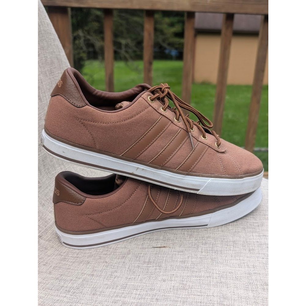 Adidas ADIDAS Casual Shoe Men's 10 Brown Canvas low top Cloudfoam Size US 10 / EU 43 - 4 Thumbnail