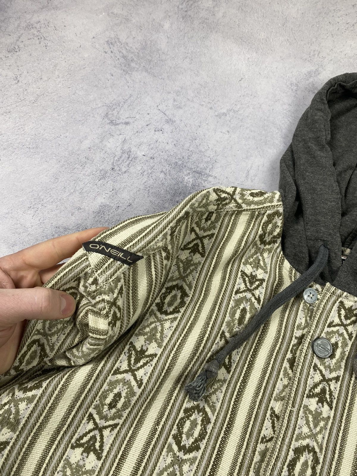O'Neill Vintage Oneill Flannel Button Up Shirt Hoodie Y2K Surf Skate Size US L / EU 52-54 / 3 - 9 Thumbnail