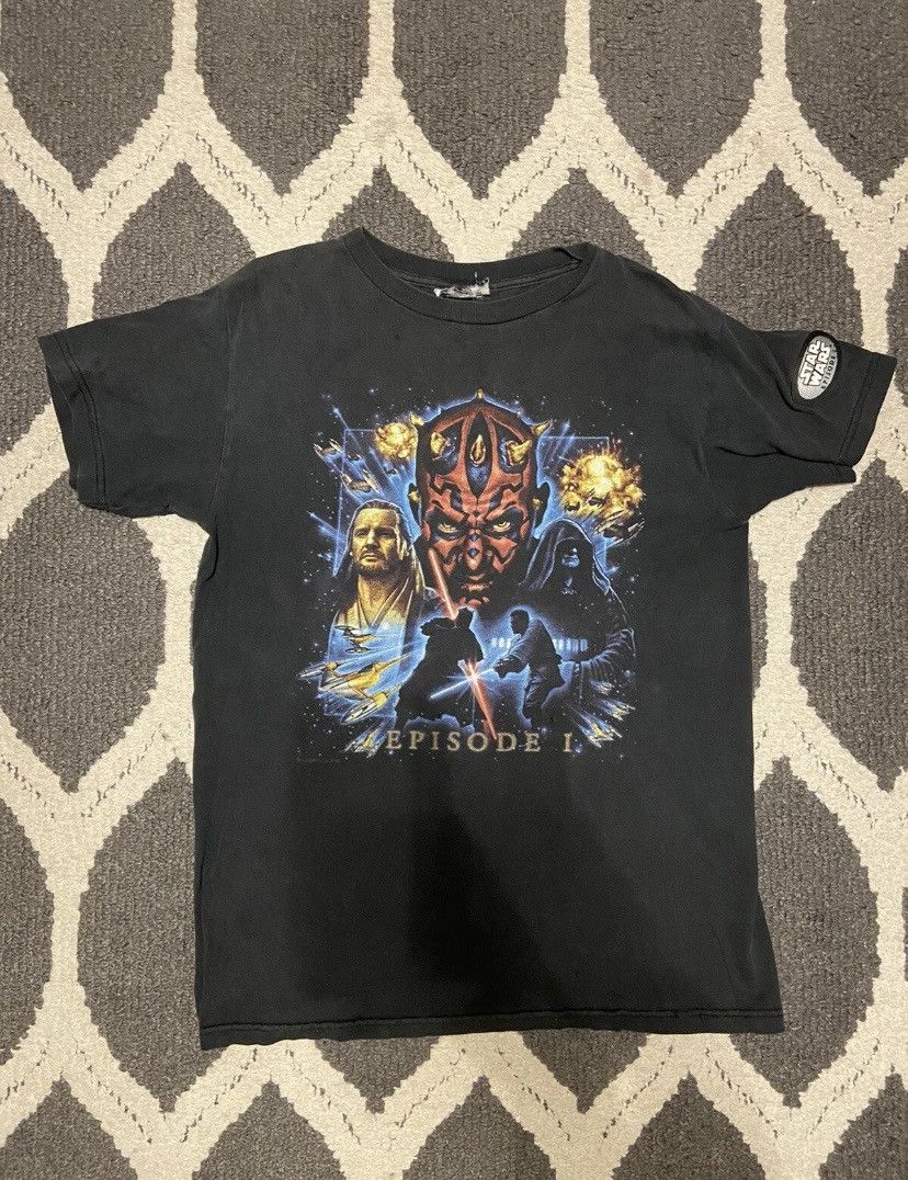 Vintage Star Wars Episode T-shirt Phantom Menace Small