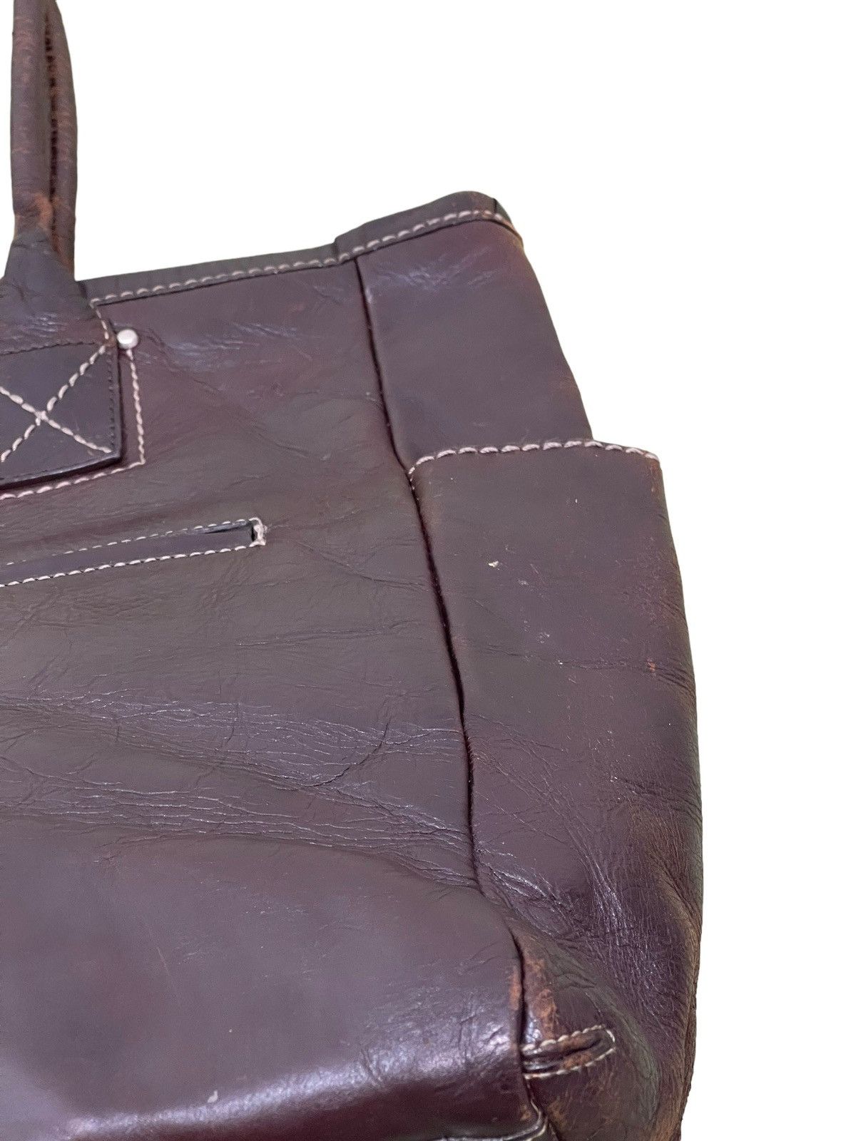 Japanese Brand Full Grain Leather Patina Tsuchiya Kaban Shoulder Bag 3🟩 Size ONE SIZE - 10 Thumbnail