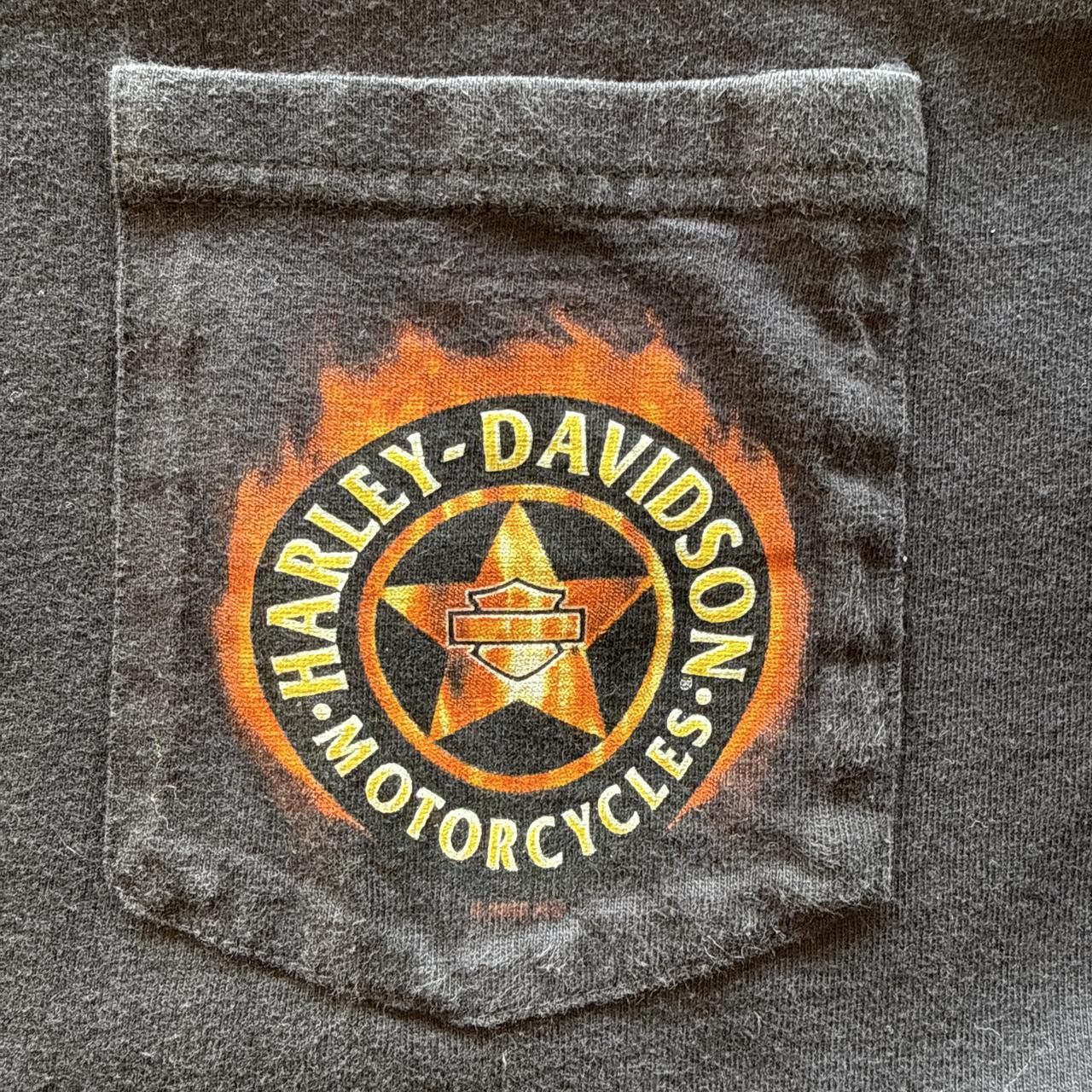 Harley Davidson Vintage 2000s Harley Davidson Flame Star Ball Longsleeve Size US XL / EU 56 / 4 - 3 Thumbnail
