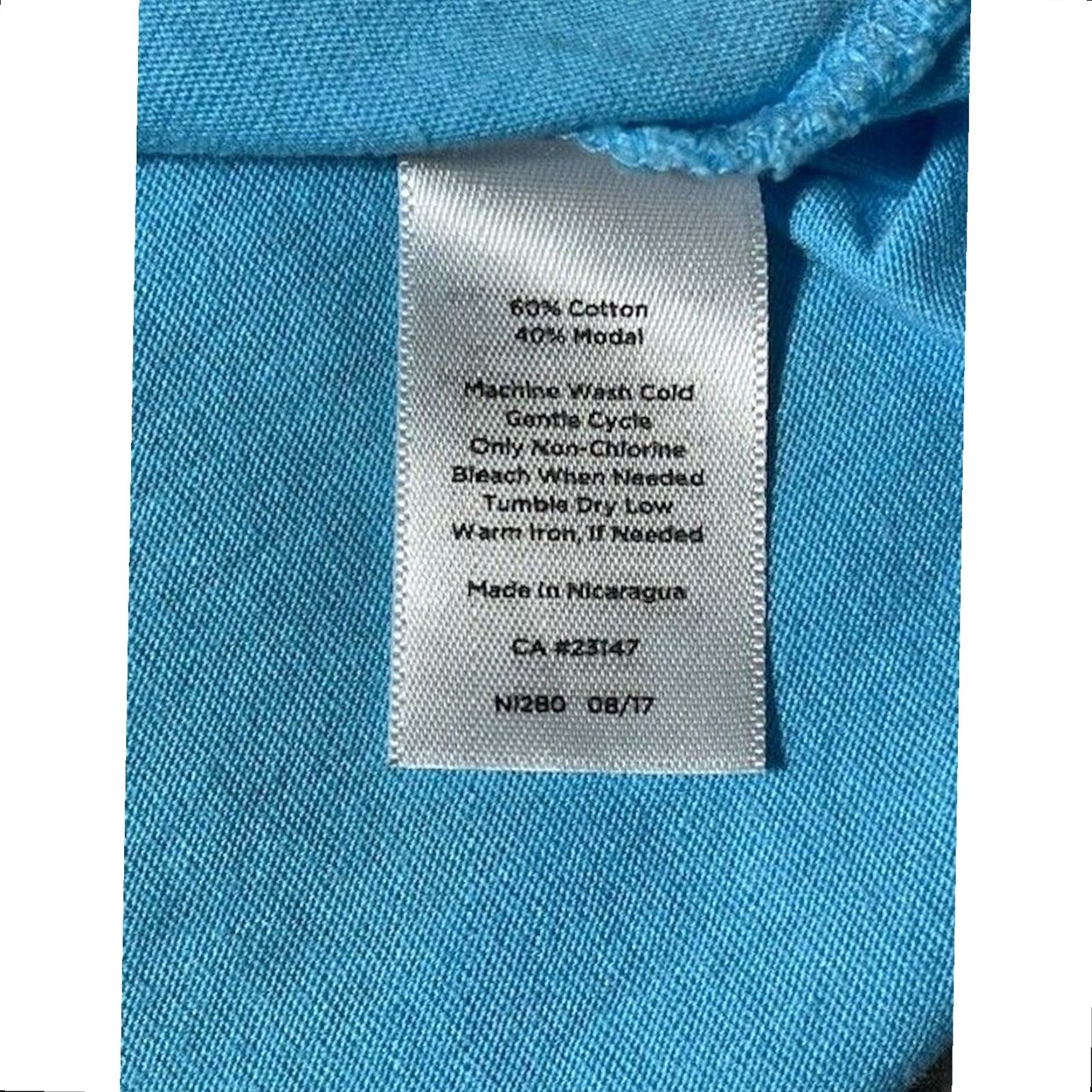 Talbots Talbots Petites Blouse MP Cotton Modal Ruffles V-Neck Short Sleeve Blue Casual Office Travel Womens Size M / US 6-8 / IT 42-44 - 6 Thumbnail