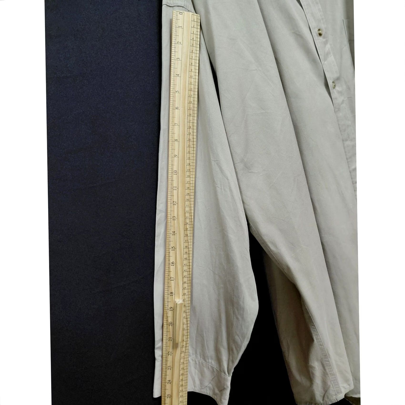 Ralph Lauren CHAPS RALPH LAUREN Shirt Solid Long Sleeve Men XLT Beige 100% Cotton Button-Up Logo Embroidered Casual Business Shirt Size US XL / EU 56 / 4 - 6 Thumbnail