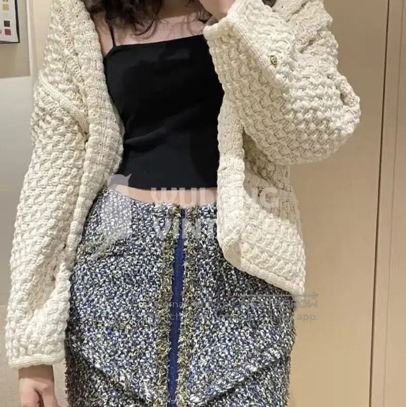 Chanel Chanel Blue Cotton Mini Skirt for Women . Size 22" - 9 Thumbnail