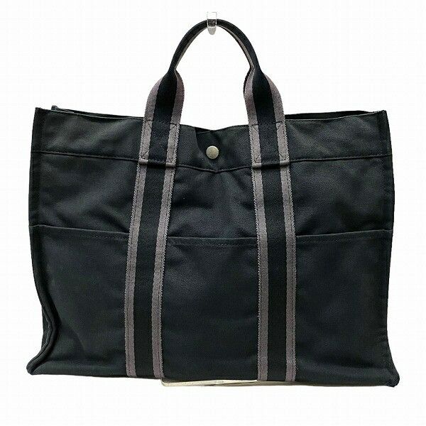 Hermes Hermes Hermes Canvas Fourre-Tout MM Tote Bag Canvas Tote Bag in Good Condition Size ONE SIZE - 1 Thumbnail
