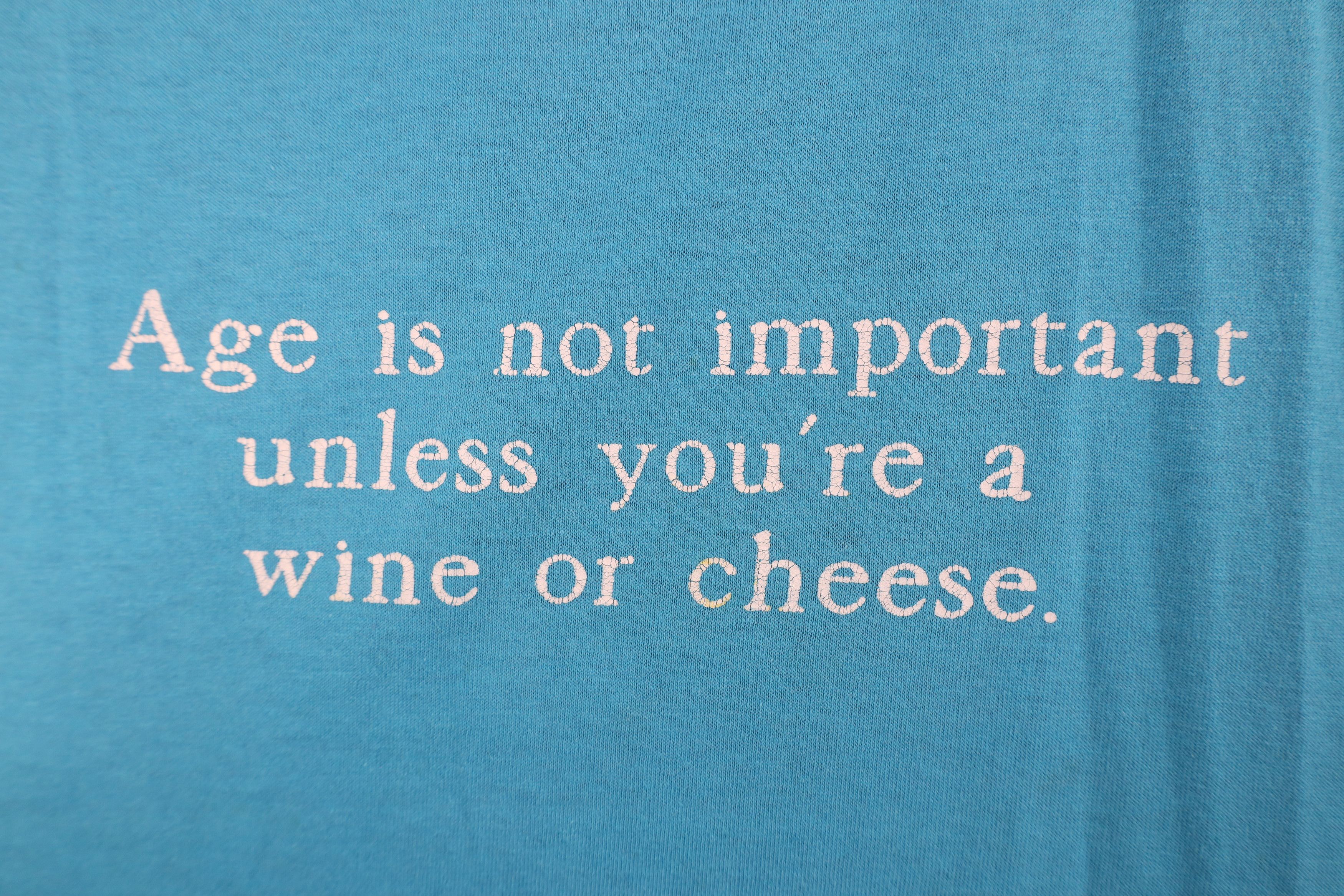 Vintage Vintage 90s Unless You're Wine Or Cheese T-Shirt USA Size US XL / EU 56 / 4 - 4 Thumbnail