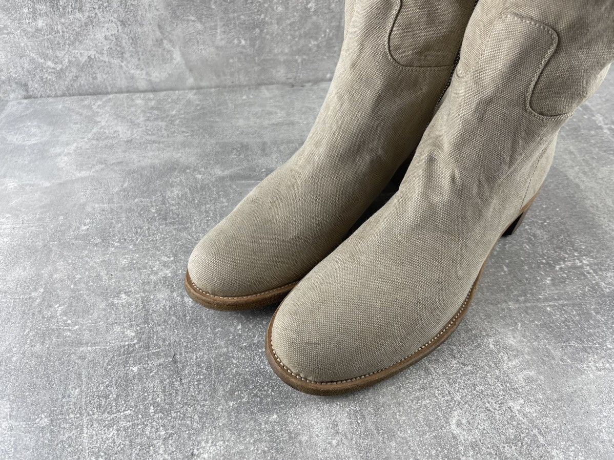 Prada Prada Vintage Tall Canvas / Leather Boots Beige EU 39 Size US 9 / IT 39 - 7 Thumbnail