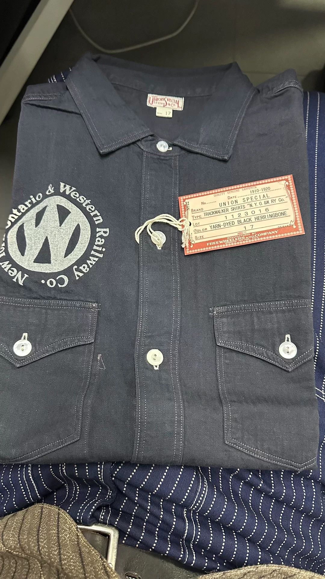 Freewheelers vintage freewheelers herringbone shirt 17 size Size US XXL / EU 58 / 5 - 1 Thumbnail