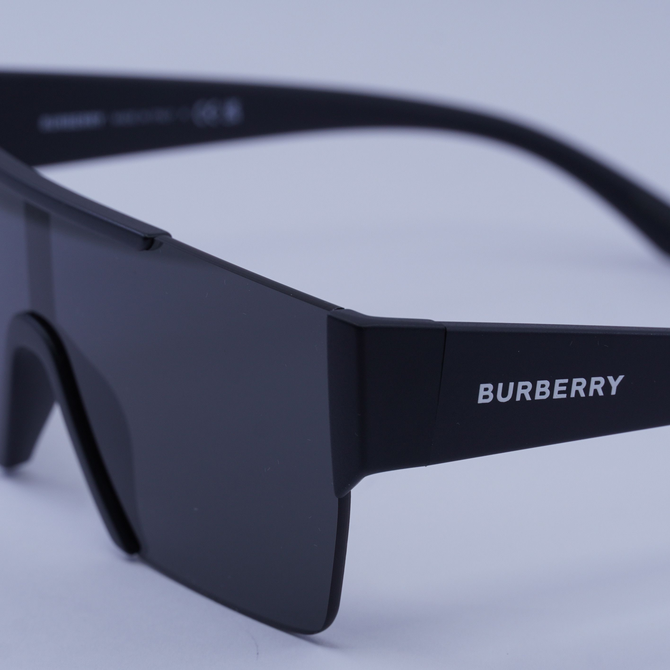 Burberry Burberry BE4291 3464/87 Shield Sunglasses Matte Black Frame Size ONE SIZE - 6 Thumbnail