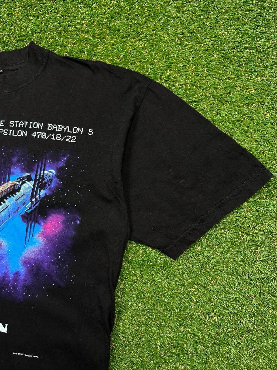 Vintage Vintage Babylon 5 Star Trek Graphic Movie 1997 Tee 90s Size US L / EU 52-54 / 3 - 3 Thumbnail