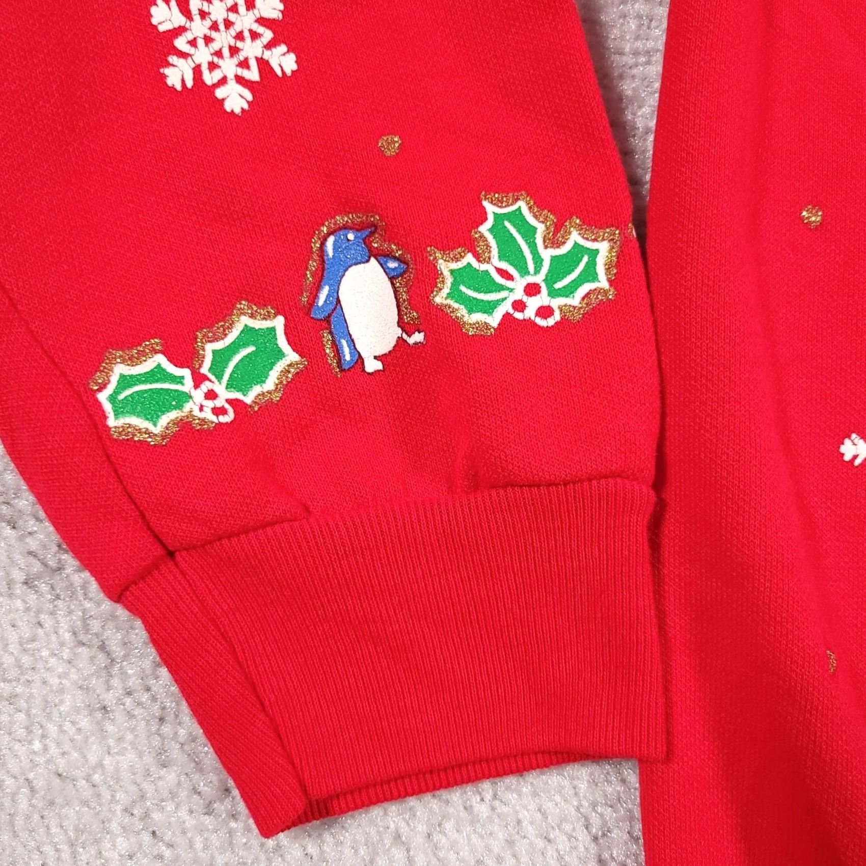 Vintage VINTAGE Holiday Time Shirt Mens M Red Christmas Sweatshirt Adults Acrylic Made USA Size US M / EU 48-50 / 2 - 6 Thumbnail