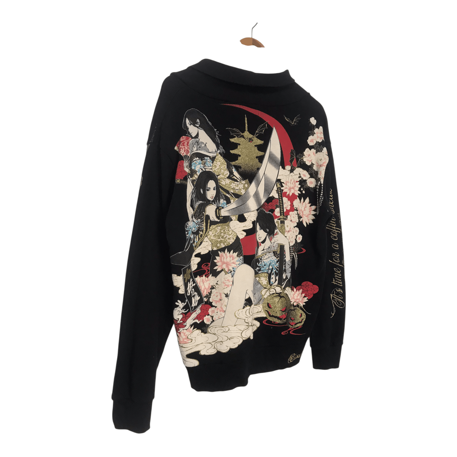 Karakuri Tamashii Japanese Women Full Print Cardigan jacket Size US M / EU 48-50 / 2 - 1 Thumbnail