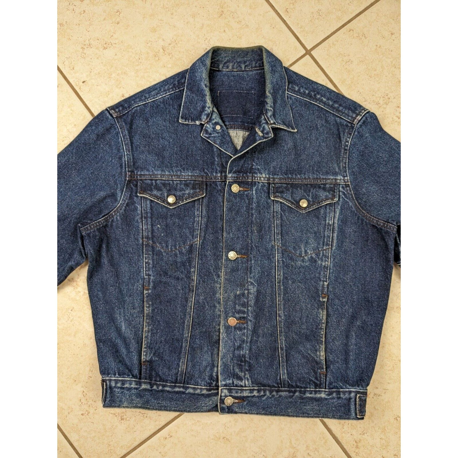 Calvin Klein Vtg Calvin Klein Men's L Denim Jeans Trucker Coat Jacket Size US L / EU 52-54 / 3 - 2 Thumbnail