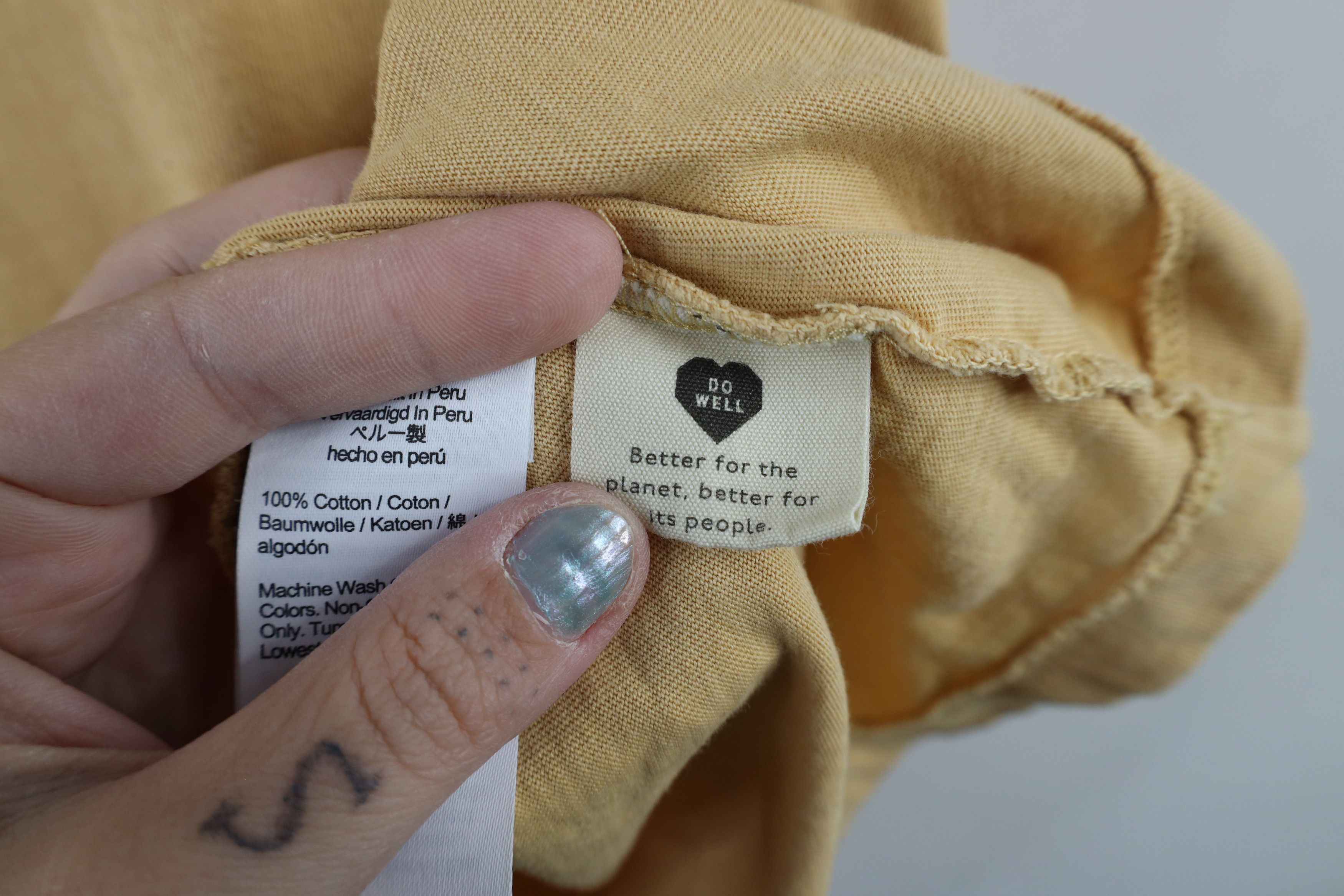 Madewell × Vintage Madewell All Day Blank Short Sleeve T-Shirt Yellow Cotton Size US M / EU 48-50 / 2 - 6 Thumbnail