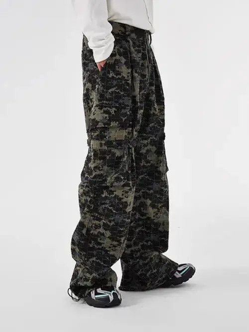 Jean Specially cut washed ripped camouflage overalls Size US 32 / EU 48 - 5 Thumbnail