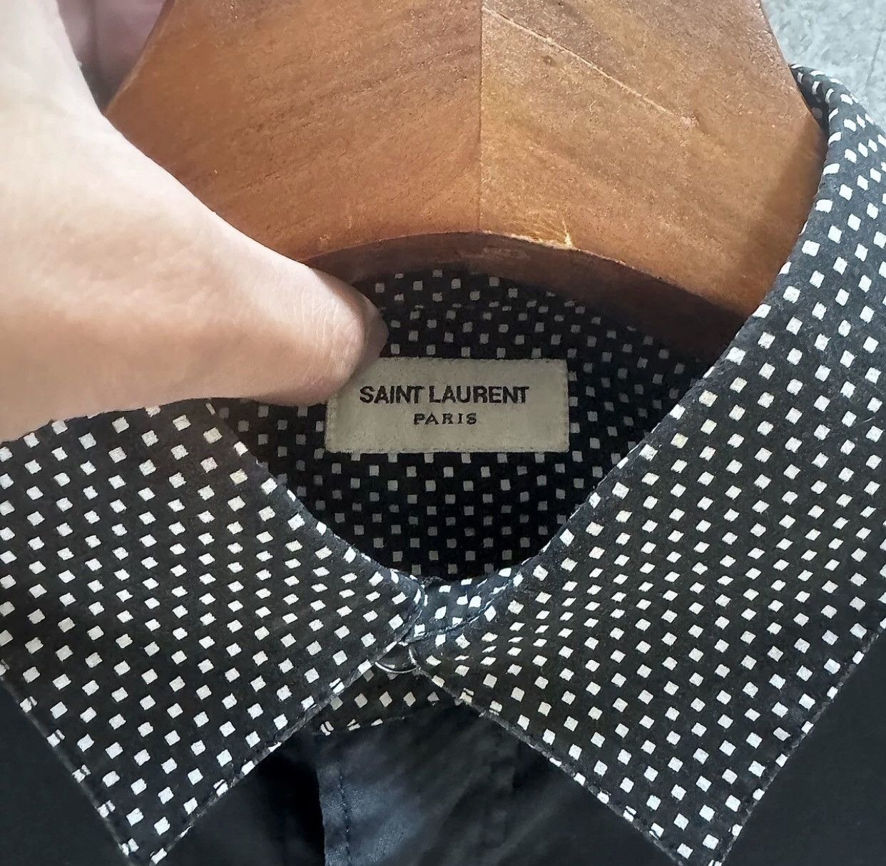 Saint Laurent Paris × Yves Saint Laurent Saint laurent slp13SS first year cat's eye square shirt Size US M / EU 48-50 / 2 - 3 Thumbnail