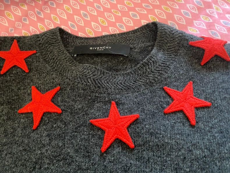 Givenchy Givenchy Star Knit Sweater, Deep Gray, Men's, Size M Size US M / EU 48-50 / 2 - 2 Thumbnail