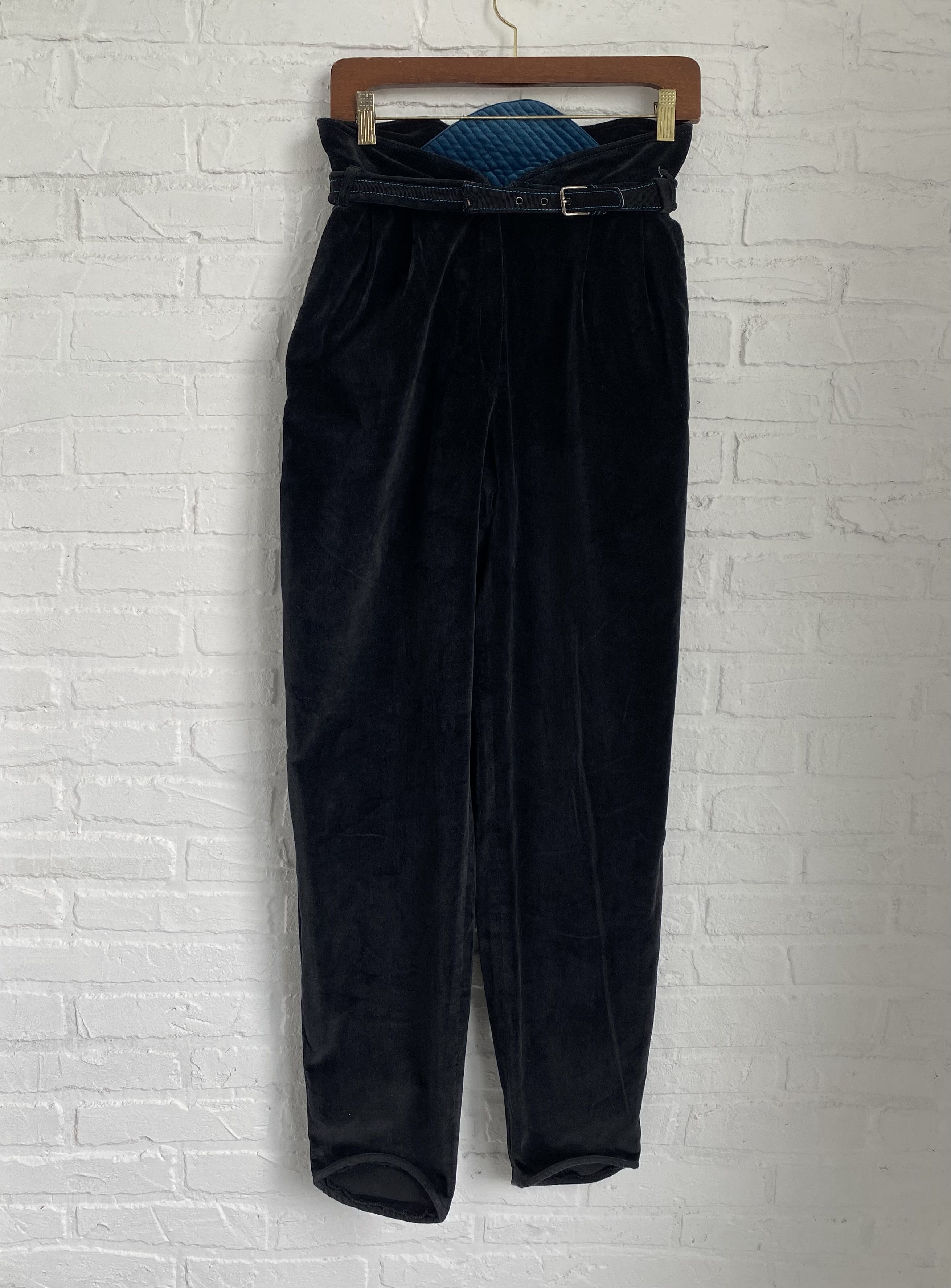 Versace Runway 1991 Gianni Versace velour trousers Size 25" / US 0 / IT 36 - 2 Thumbnail