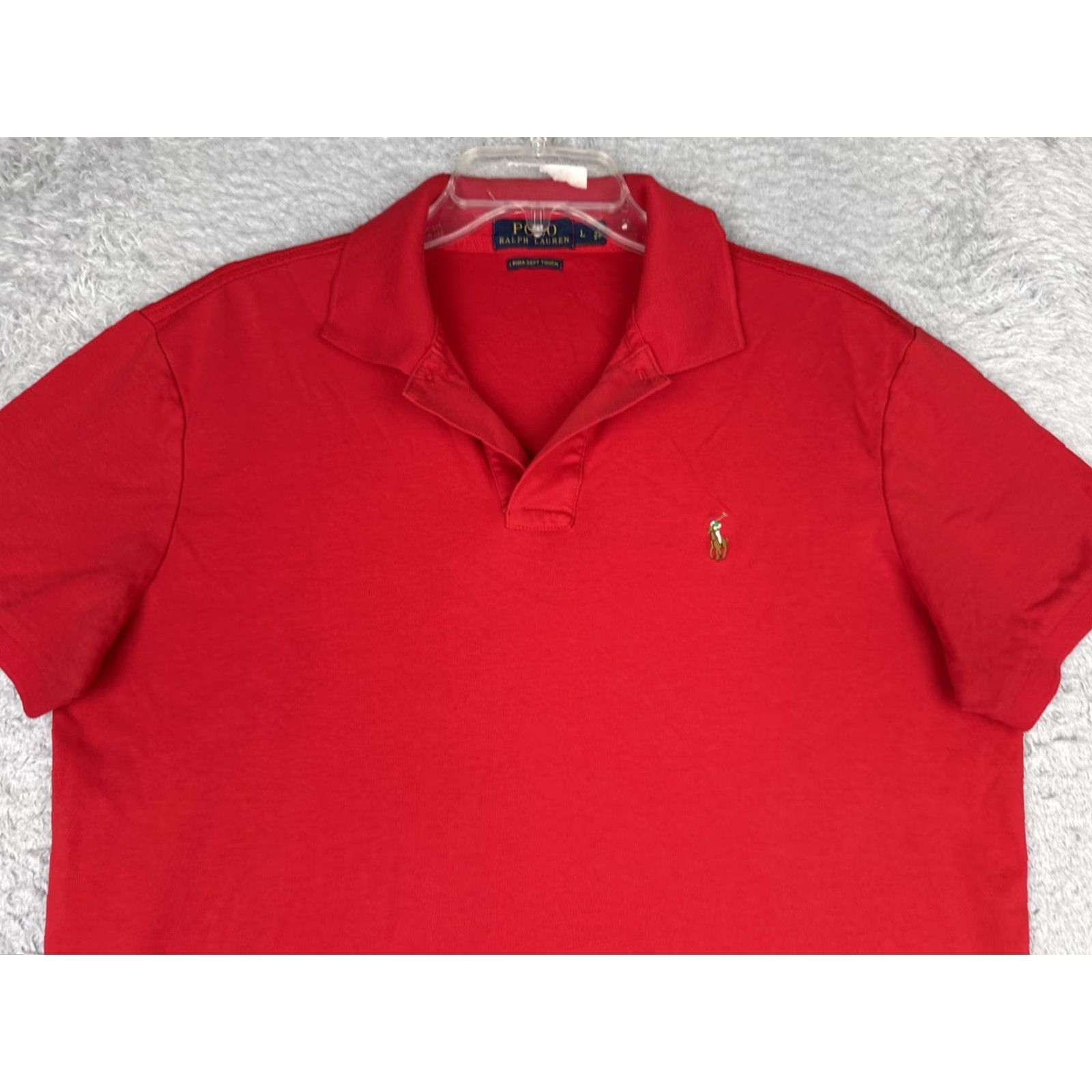Polo Ralph Lauren Polo Ralph Lauren Polo Shirt Mens Large Red Pima Soft Touch Cotton Logo Casual Size US L / EU 52-54 / 3 - 4 Thumbnail