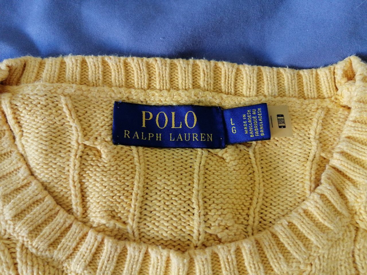 Polo Ralph Lauren Polo Ralph Lauren Men's Yellow Cable-Knit Sweater Size L Size US L / EU 52-54 / 3 - 4 Thumbnail
