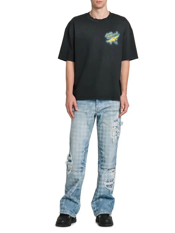 Amiri os11x0226 Crystal Wings Embellished Crewneck T-Shirt Black Size US XXL / EU 58 / 5 - 2 Thumbnail