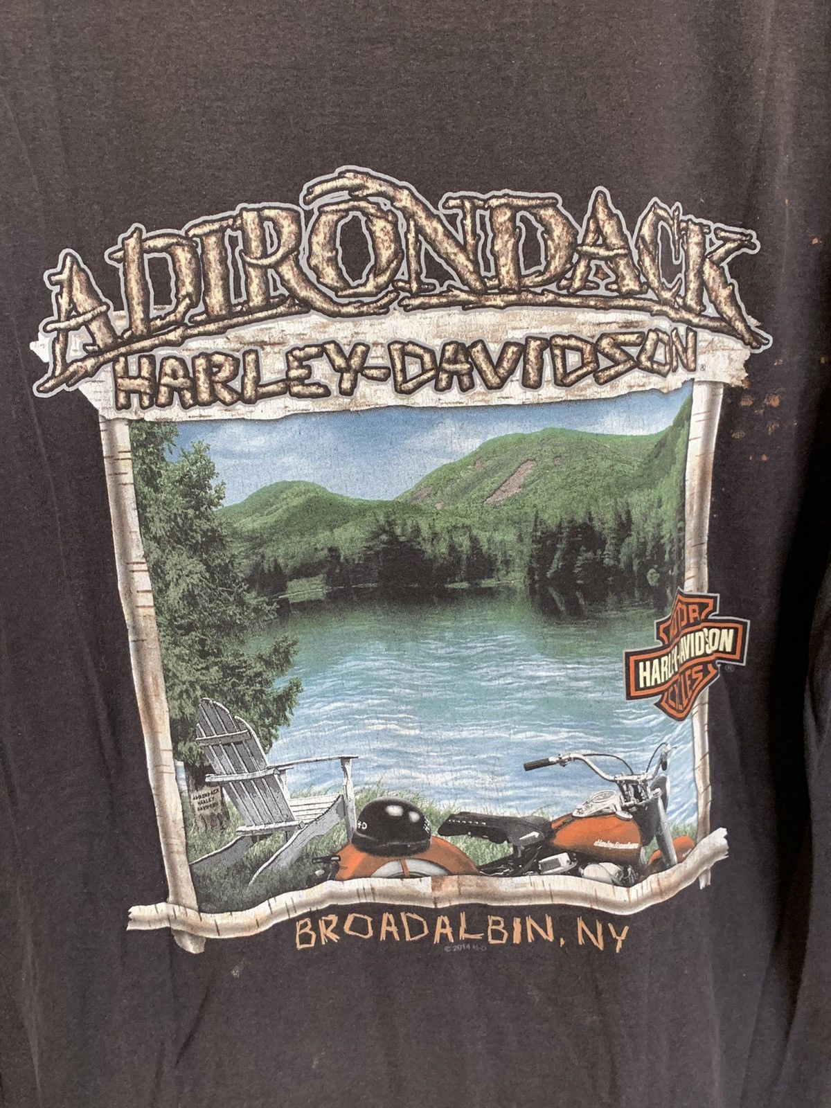 Harley Davidson RARE Vintage Harley Davidson Adirondack New York Biker Shirt Size US L / EU 52-54 / 3 - 3 Thumbnail