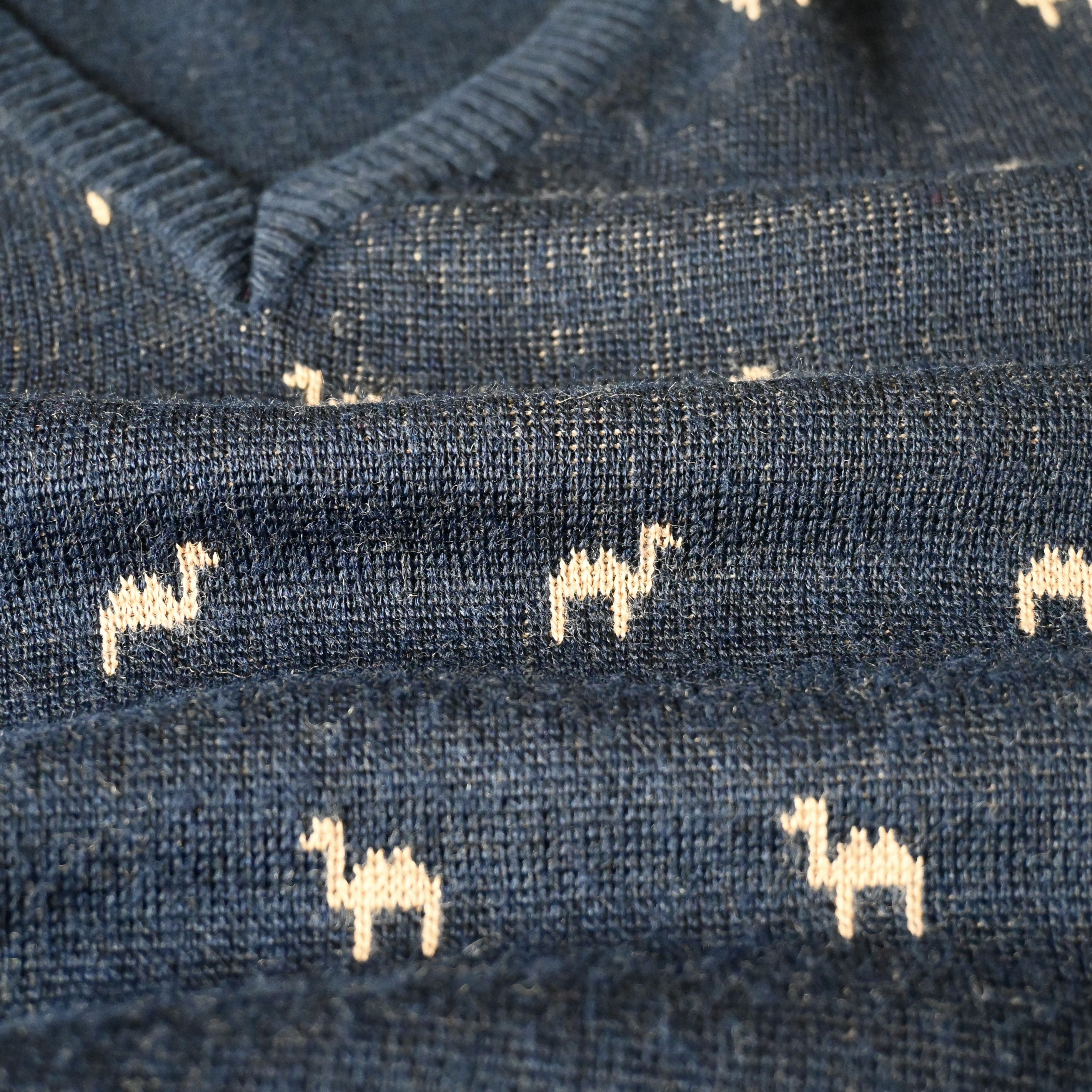 Vintage VTG 1980s Maas Bros camel jacquard sweater made in Italy Size US L / EU 52-54 / 3 - 11 Thumbnail