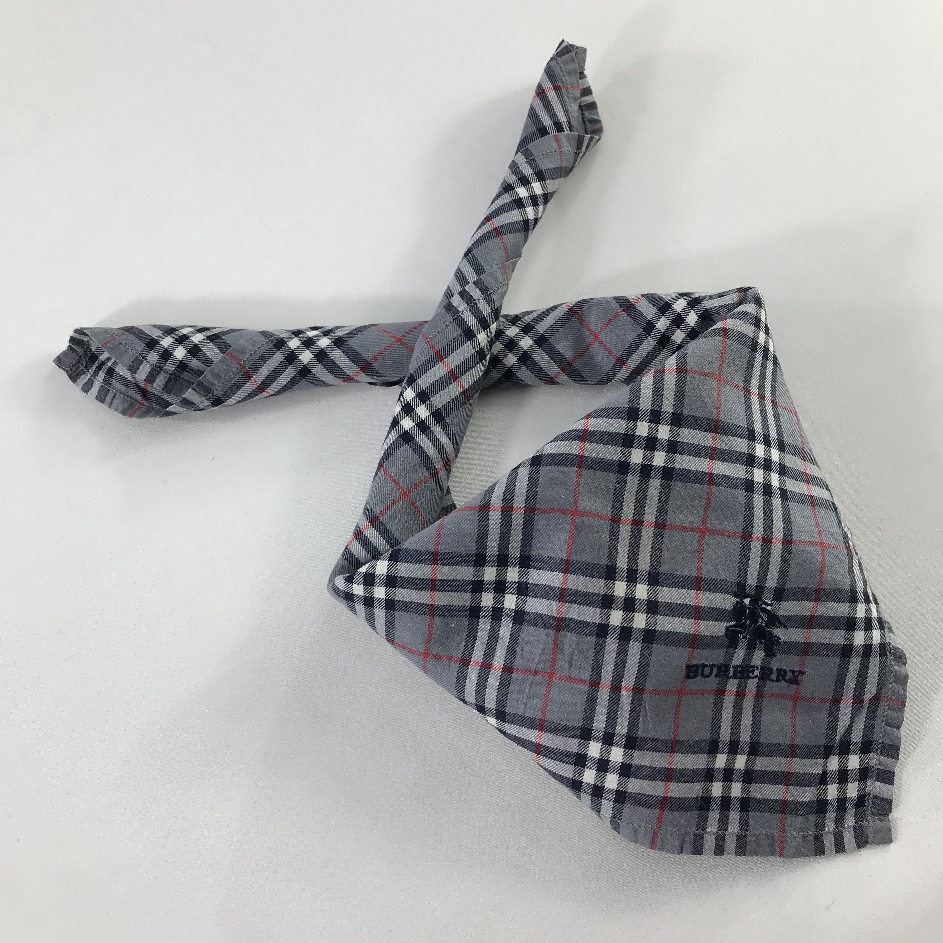 Burberry × Vintage Burberry Bandana / Handkerchief / Neckerchief - S1115 Size ONE SIZE - 4 Thumbnail