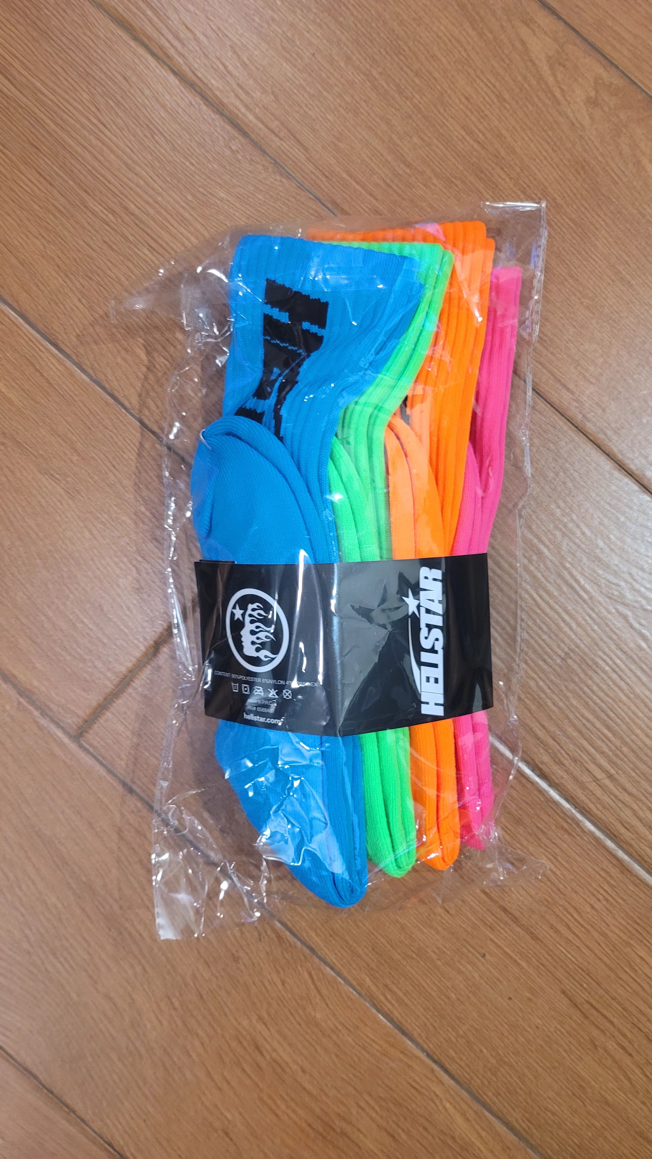 image of Hellstar Logo Socks in Neon, Men's
