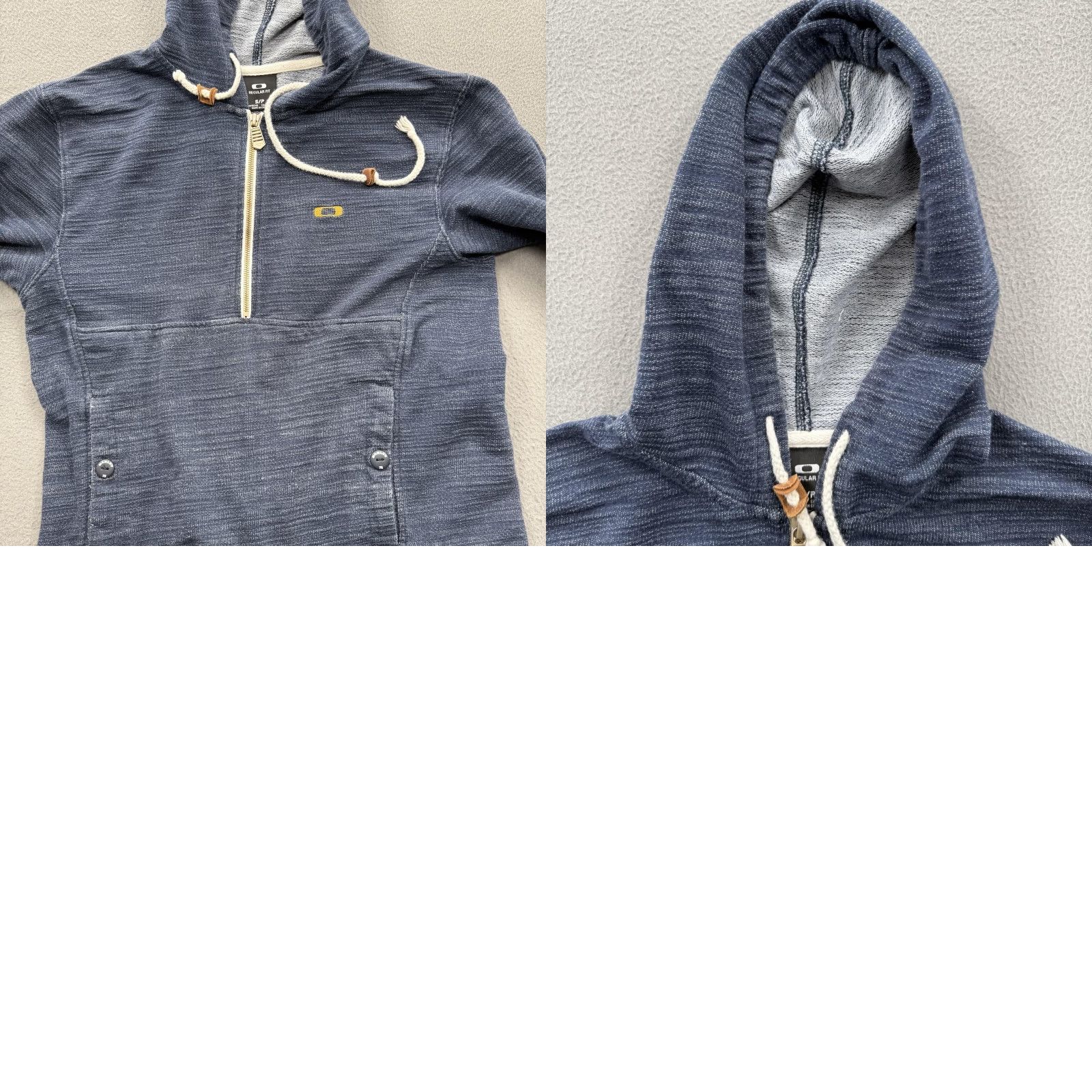 Oakley Oakley Hoodie Mens Small Blue Heather Half Zip Kangaroo Pocket Logo Shirt/Hoody Pullover Knit Zippered Pocket Logo Size US S / EU 44-46 / 1 - 8 Thumbnail