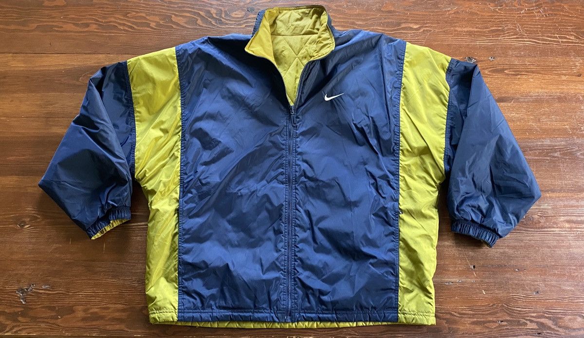 Nike × Vintage Vintage 90’s Nike Air Mini Swoosh Reversible Full Zip Jacket Size US L / EU 52-54 / 3 - 12 Thumbnail
