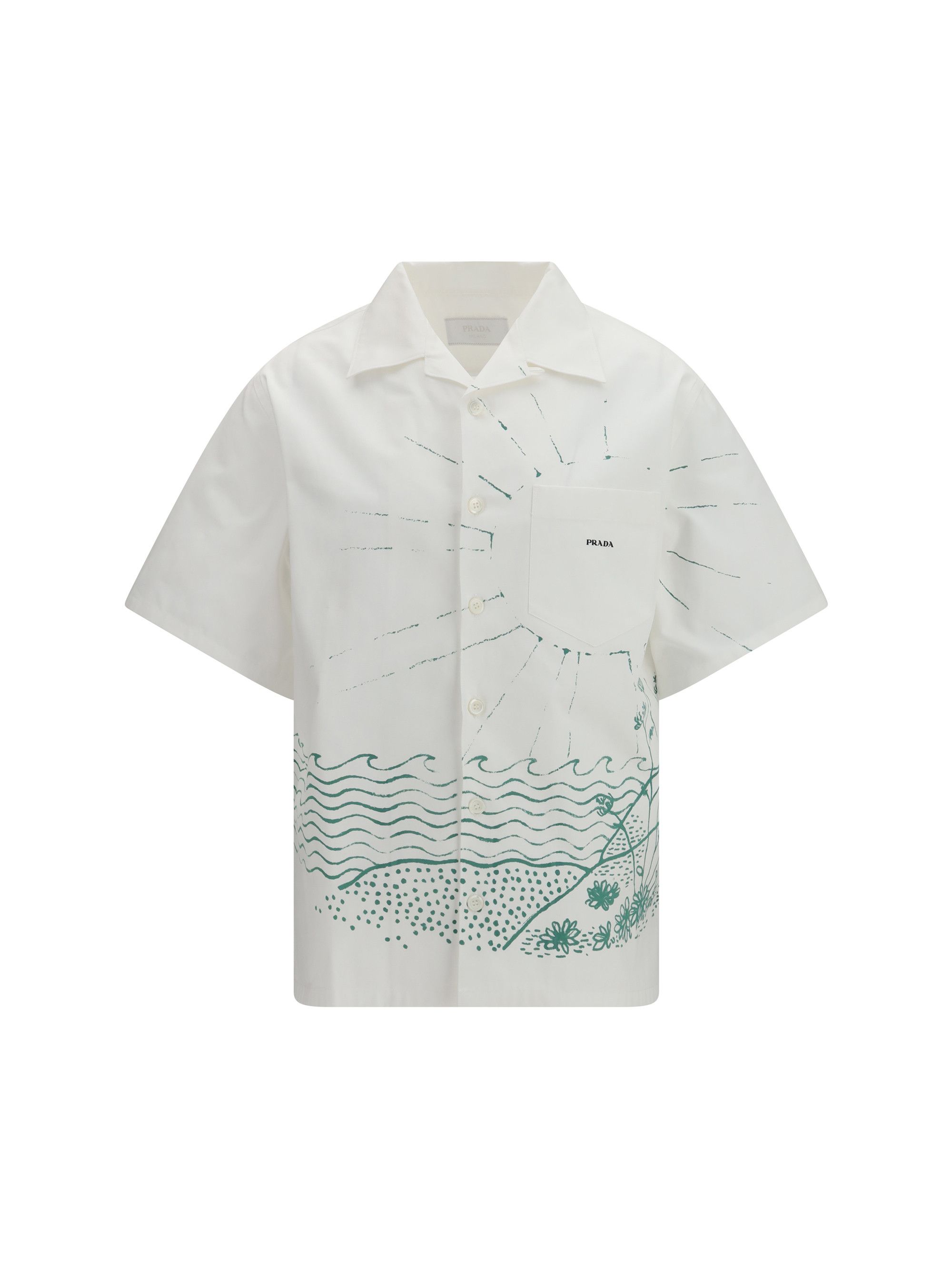 Prada Oversized wave print Shirt Size US M / EU 48-50 / 2 - 1 Thumbnail