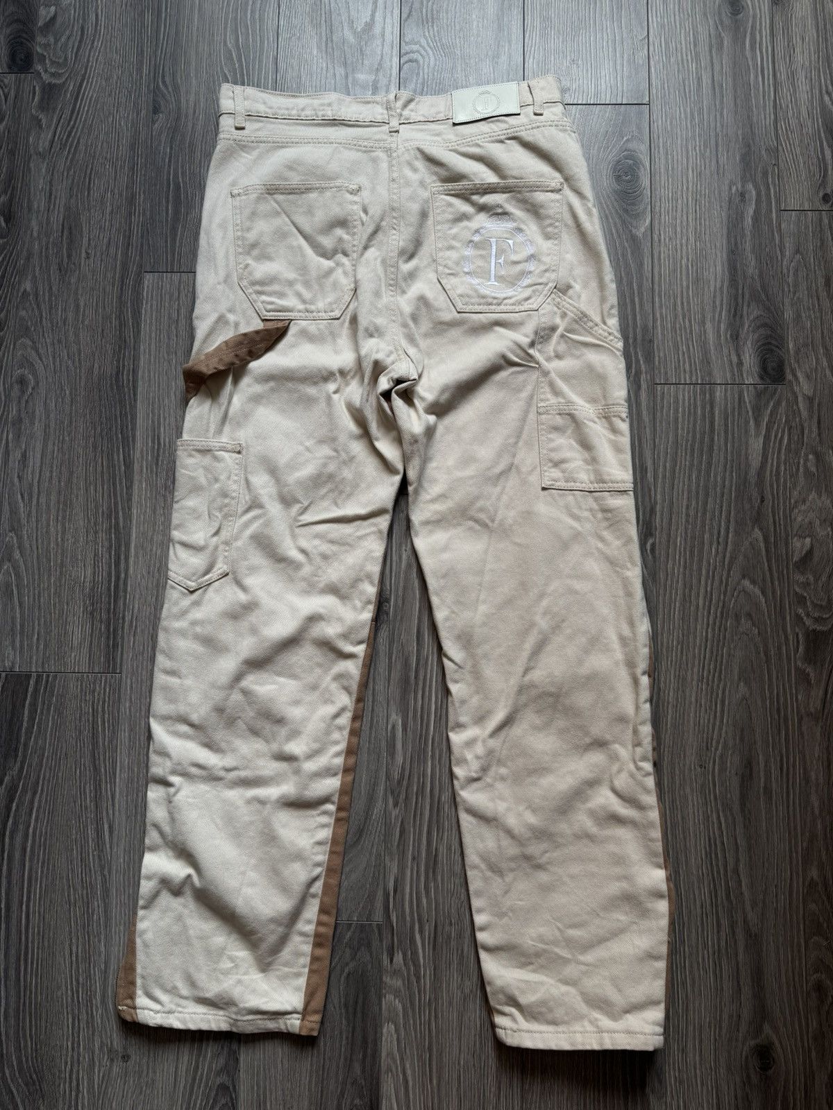 Carhartt Finelli Double Knee Cream White Carpenter Jeans Size US 34 / EU 50 - 11 Thumbnail