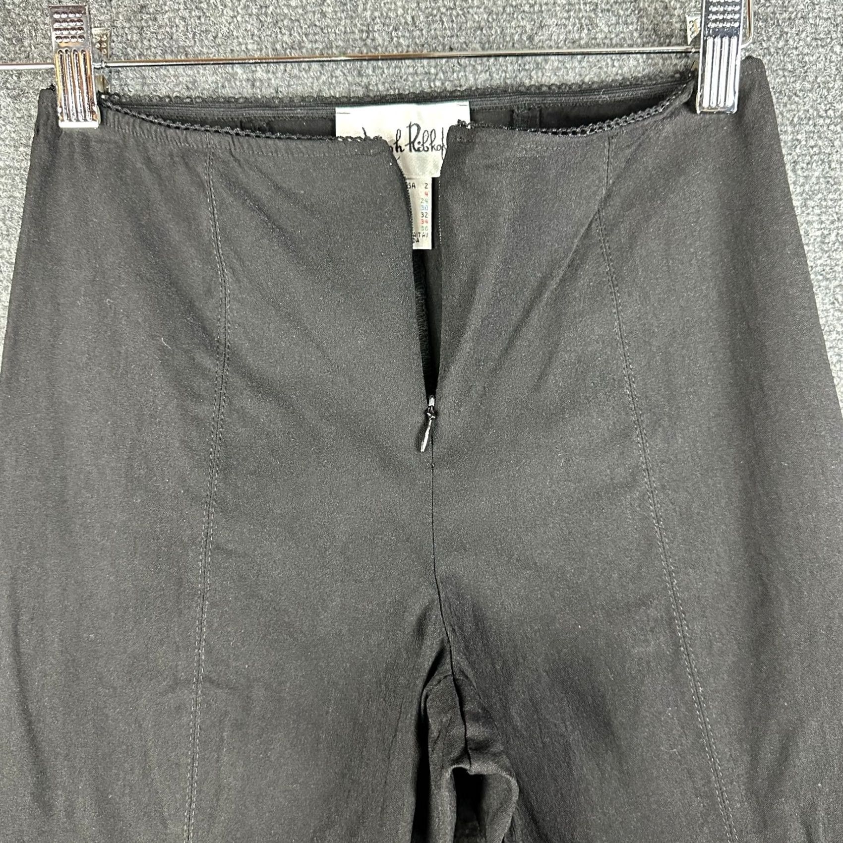 Joseph Ribkoff Joseph Ribkoff Pants Womens 2 Black Stretch Flat Front Straight Ankle Size 26" / US 2 / IT 38 - 2 Thumbnail