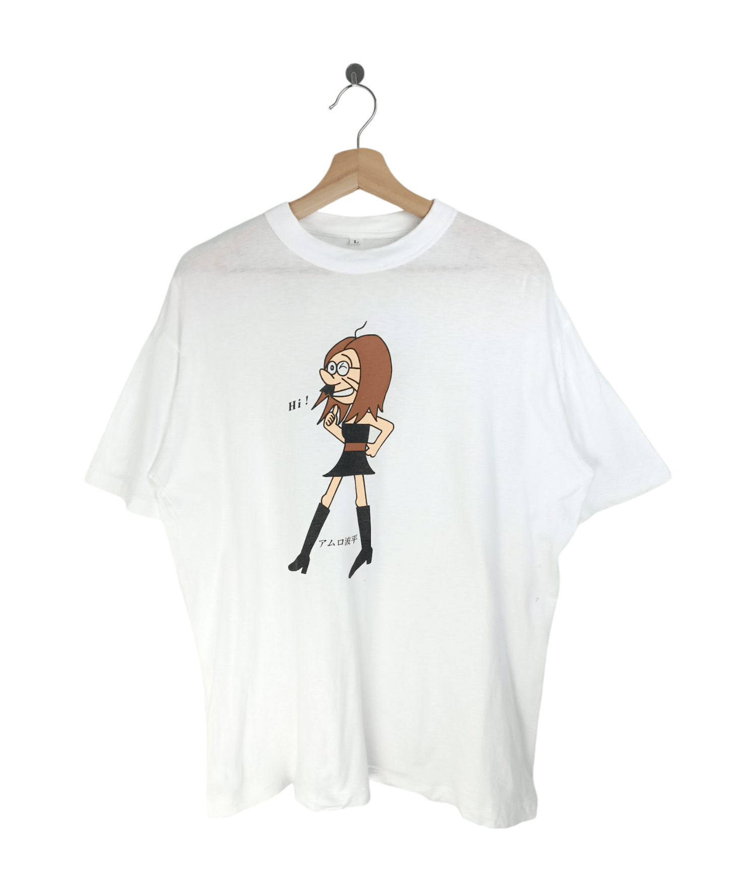 Japanese Brand VINTAGE 90'S AMURO NAMI Ama-chan Sazae-san ANIME FUNNY TEE Size US L / EU 52-54 / 3 - 1 Thumbnail